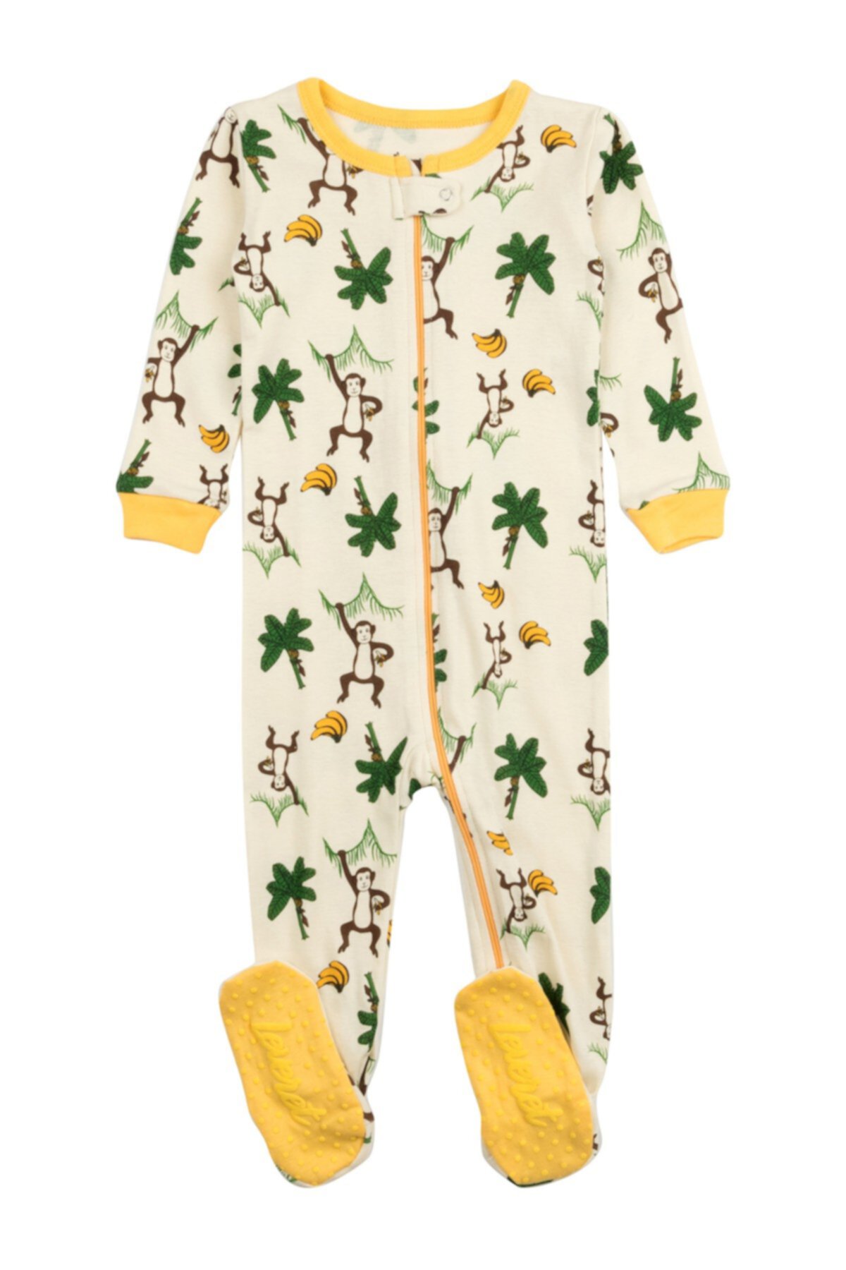 Бежевая пижама для сна с обезьяньими лапами (для малышей, малышей и маленьких детей) Leveret