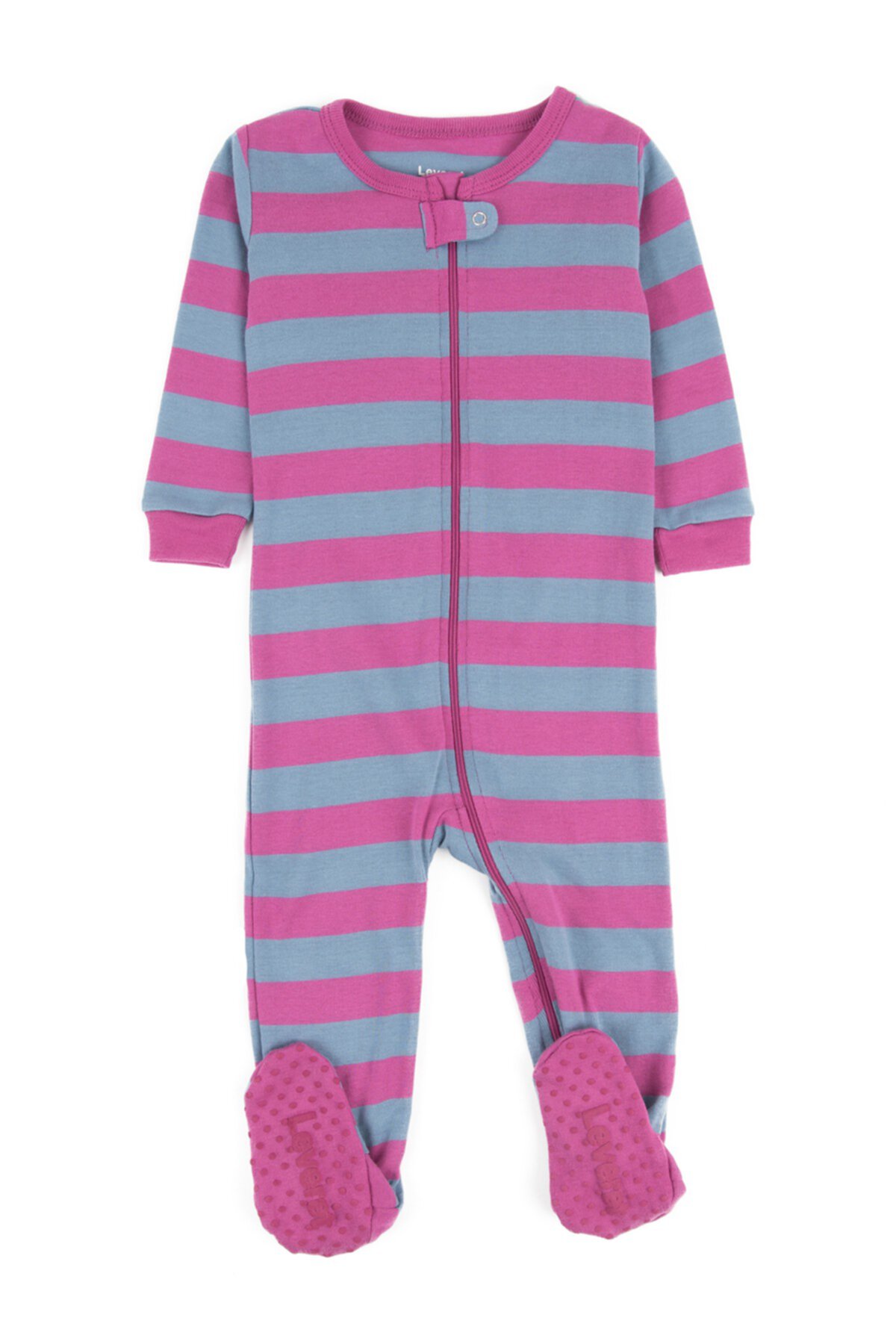 Пижамный комплект из 2 предметов с фиолетовыми и джинсовыми полосками (для малышей, малышей и маленьких детей) Leveret