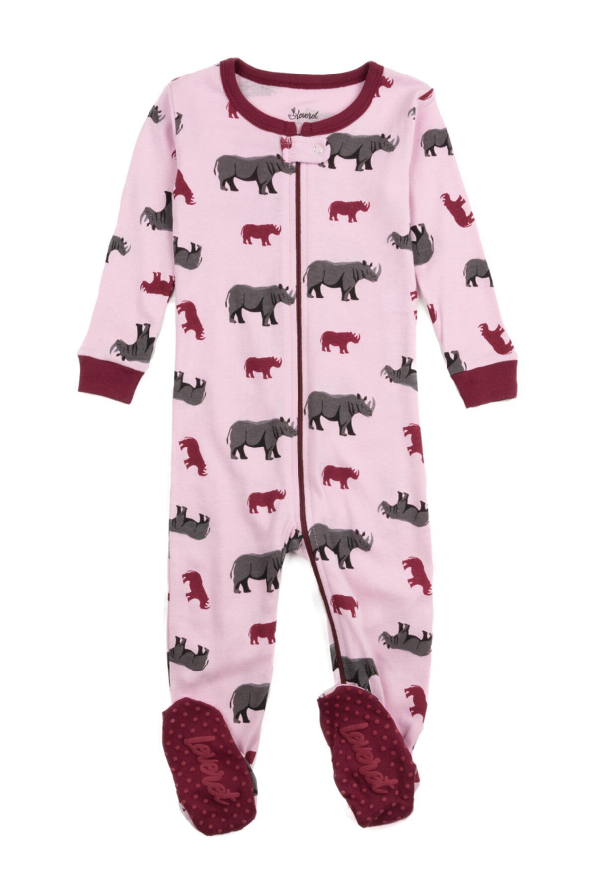 Пижама для сна Purple Rhino Footed (для малышей, малышей и маленьких детей) Leveret