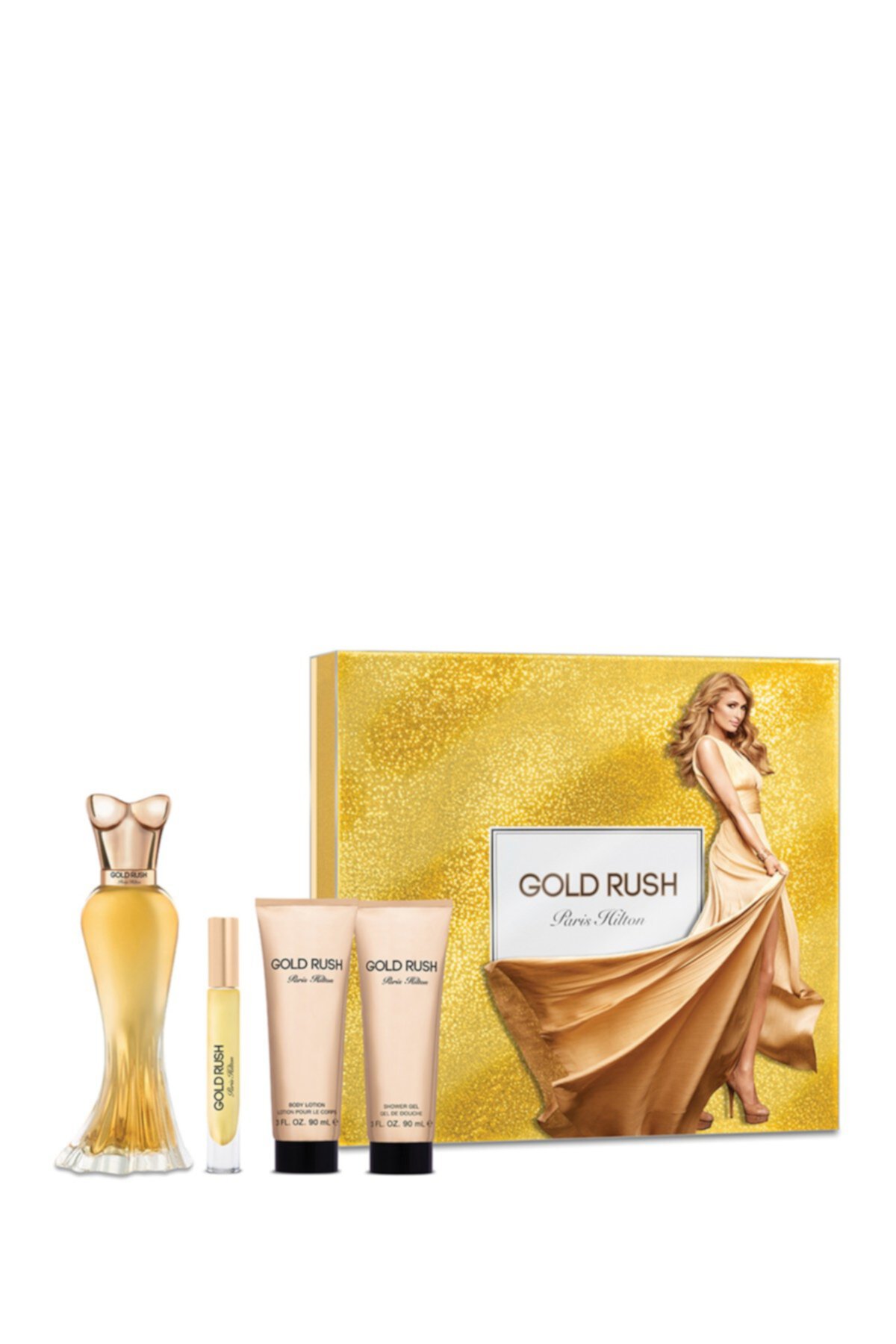 Подарочный набор из 4 предметов Gold Rush Paris Hilton