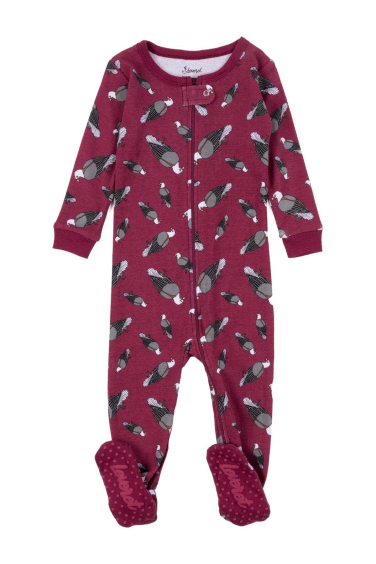 Пижама для сна Maroon Eagle Footed (для малышей, малышей и маленьких детей) Leveret