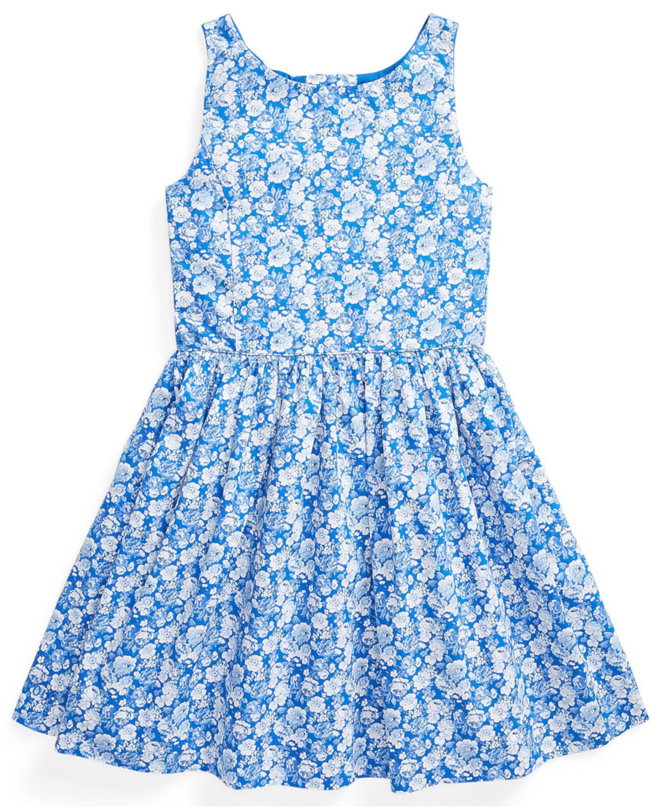 Платье из хлопкового поплина с цветочным рисунком для больших девочек Ralph Lauren
