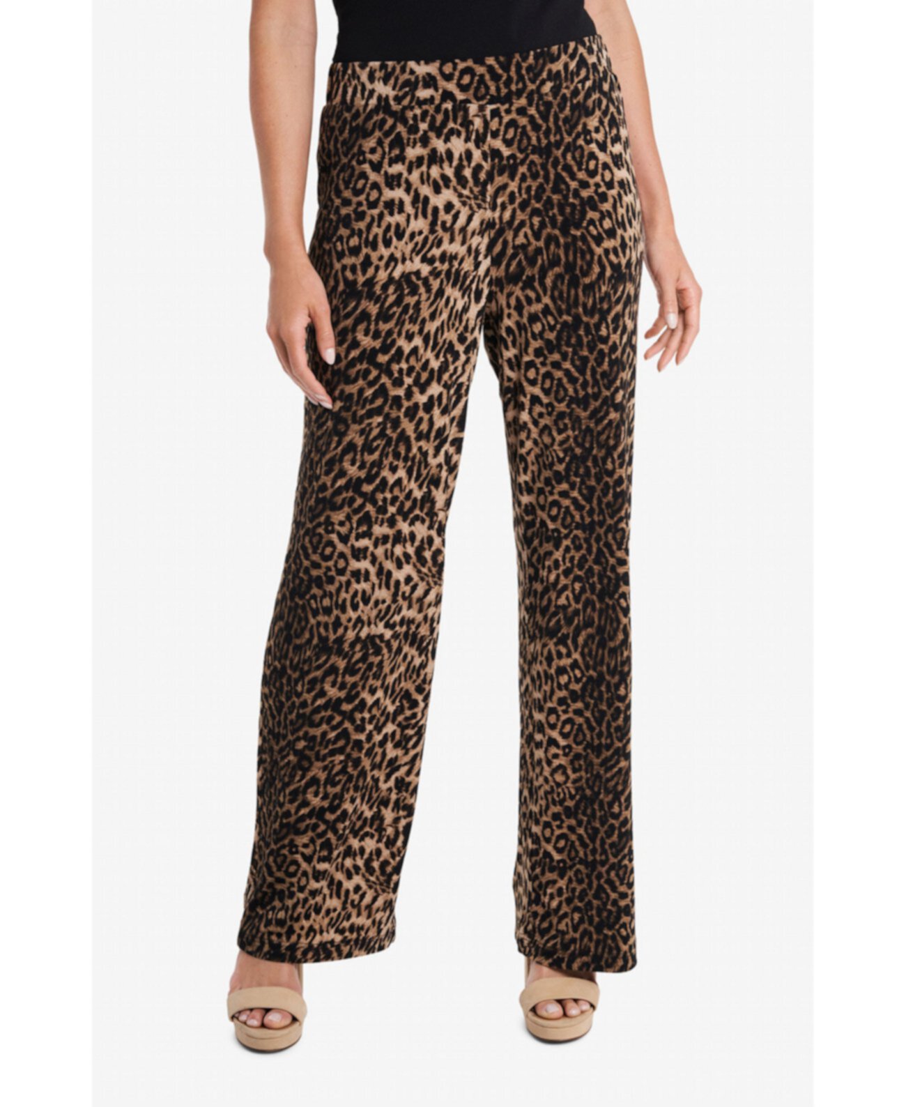 Женские брюки без застежки с леопардовым принтом Vince Camuto
