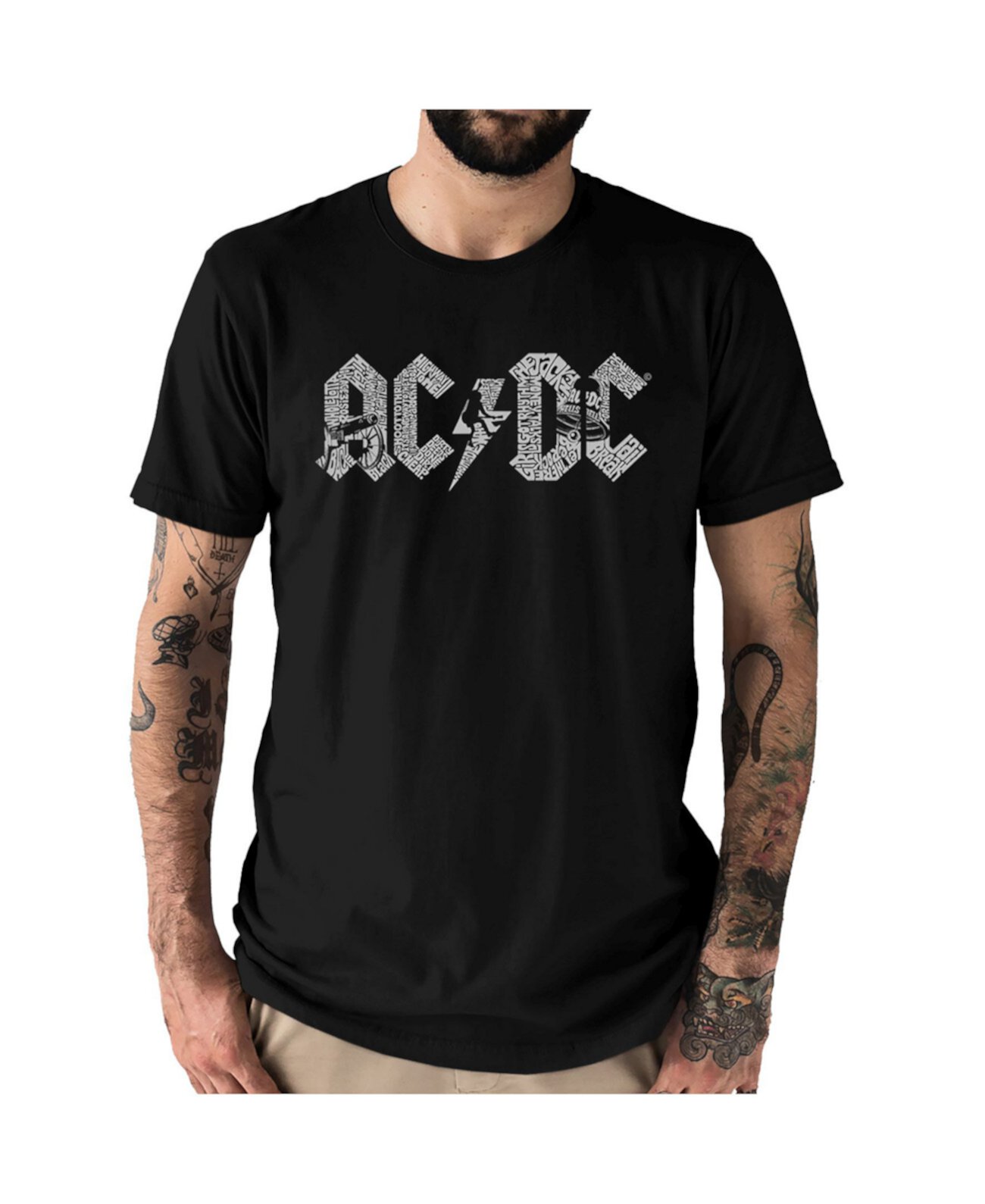 Мужская футболка Premium AC / DC Word Art LA Pop Art