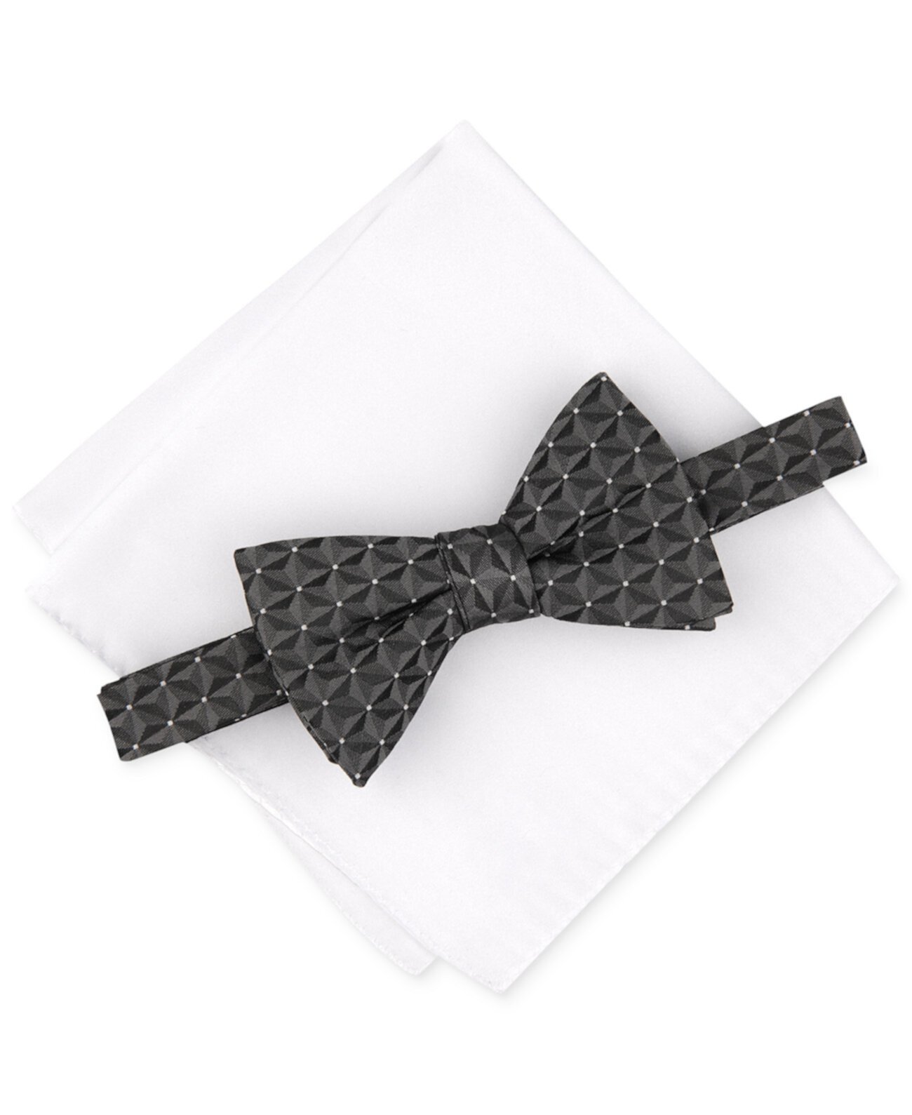 Мужской галстук-бабочка и однотонный нагрудный платок Geo, созданный для Macy's Alfani