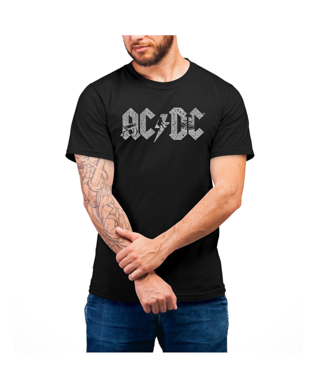 Мужская хлопковая майка LA Pop Art с логотипом AC/DC LA Pop Art