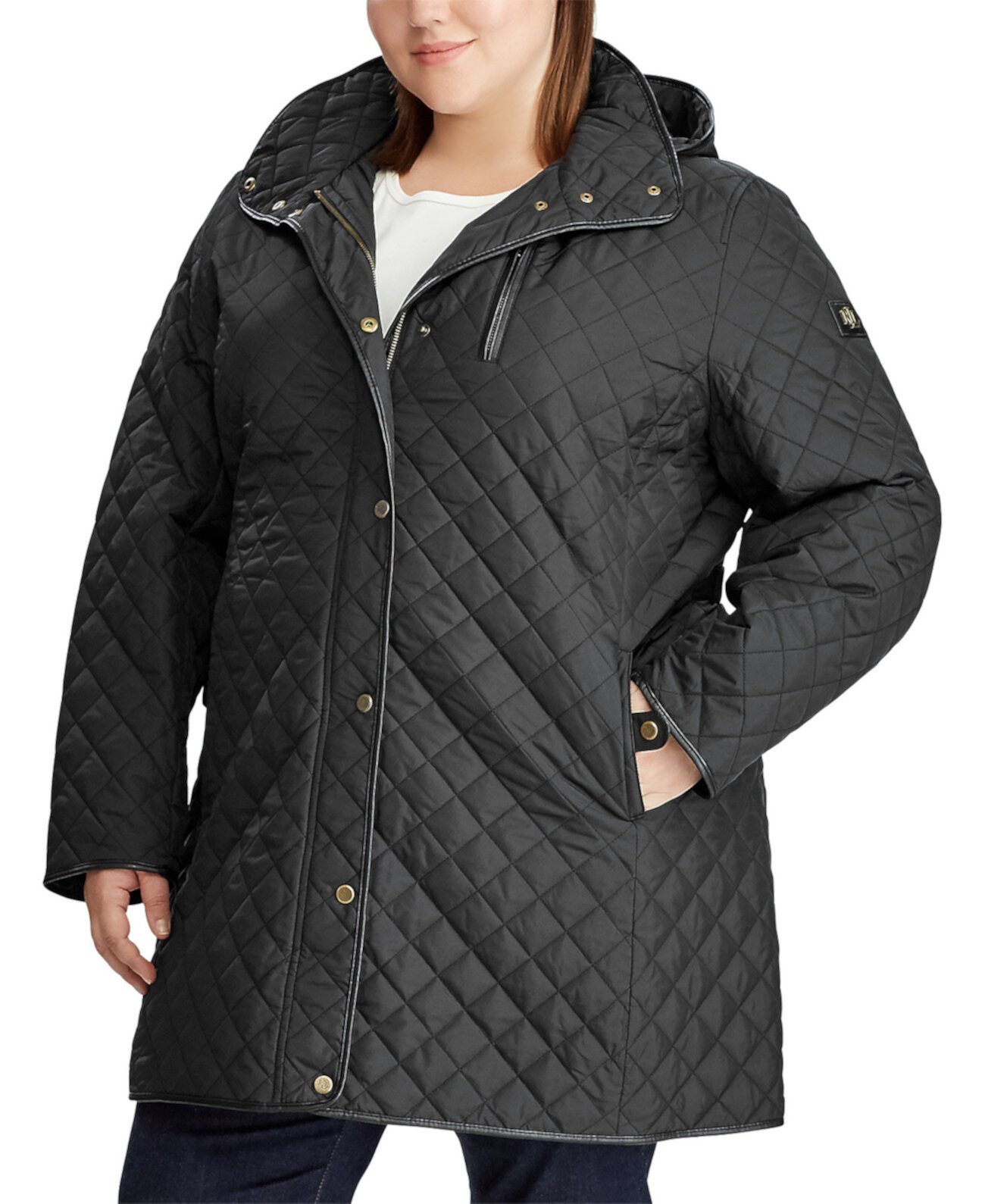 Стеганая куртка больших размеров с капюшоном, созданная для Macy's Ralph Lauren