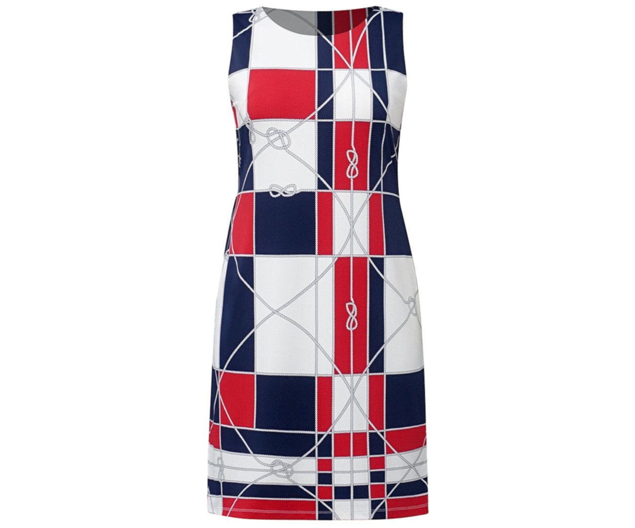 Миниатюрное платье прямого кроя с принтом, созданное для Macy's Charter Club