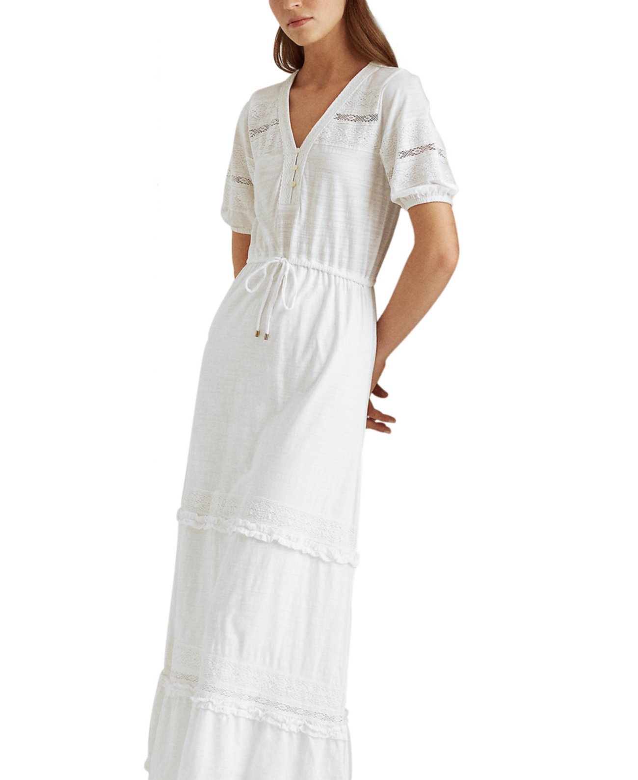 Платье с объемными рукавами Ralph Lauren