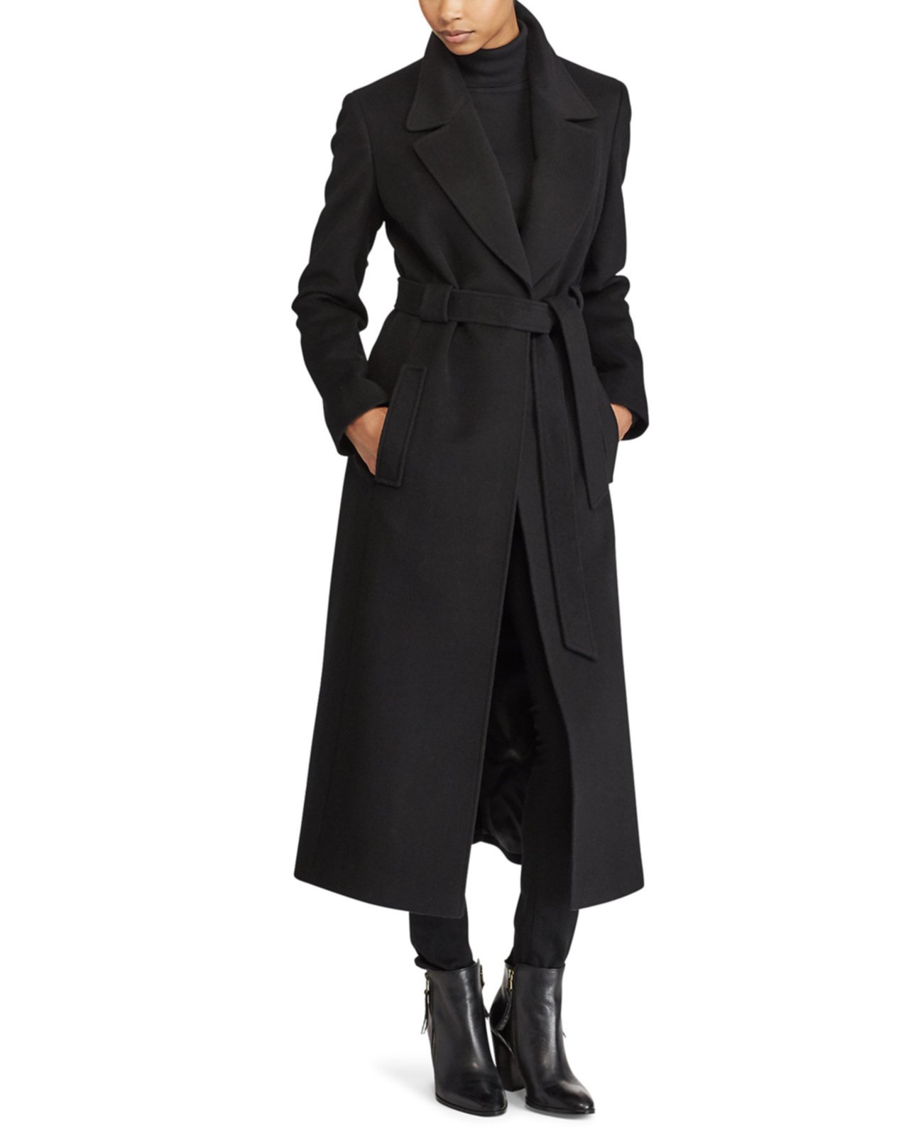 Пальто из смесовой шерсти с поясом Ralph Lauren