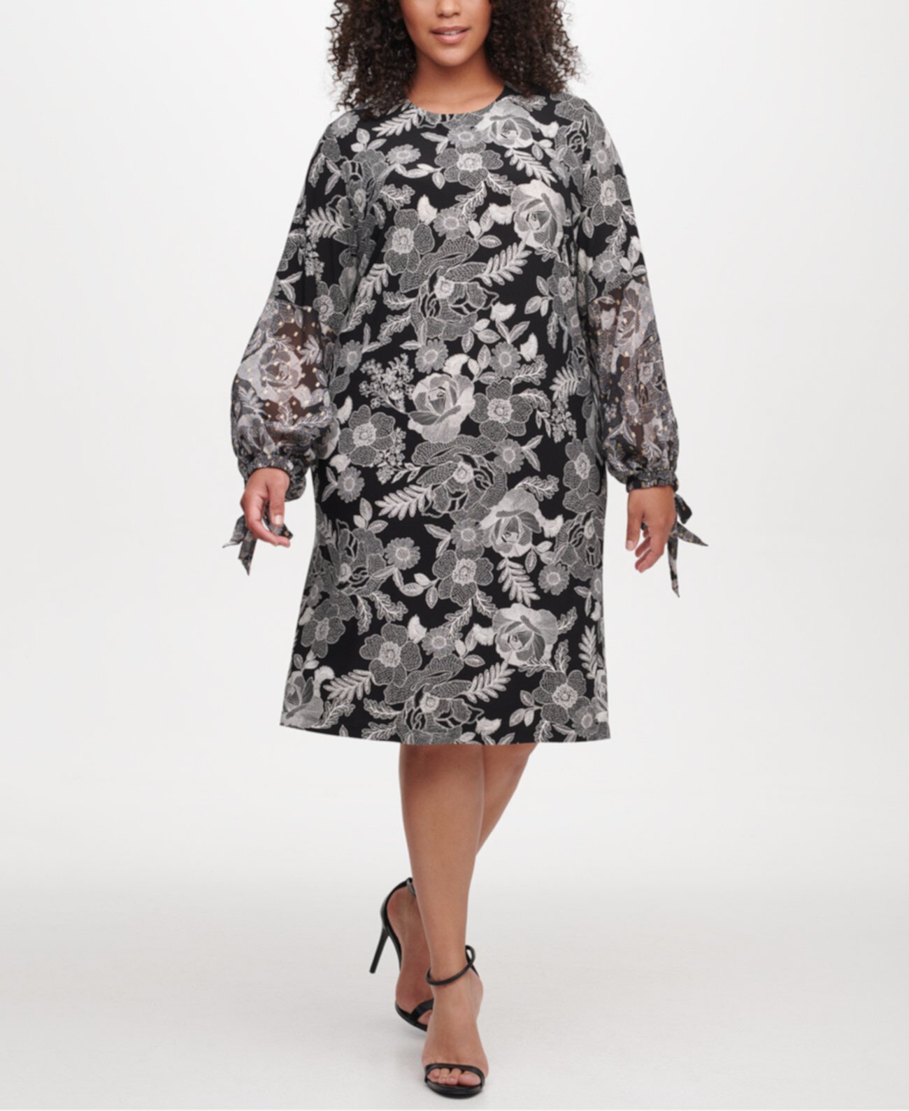 Платье трапециевидной формы с цветочным принтом больших размеров Tommy Hilfiger