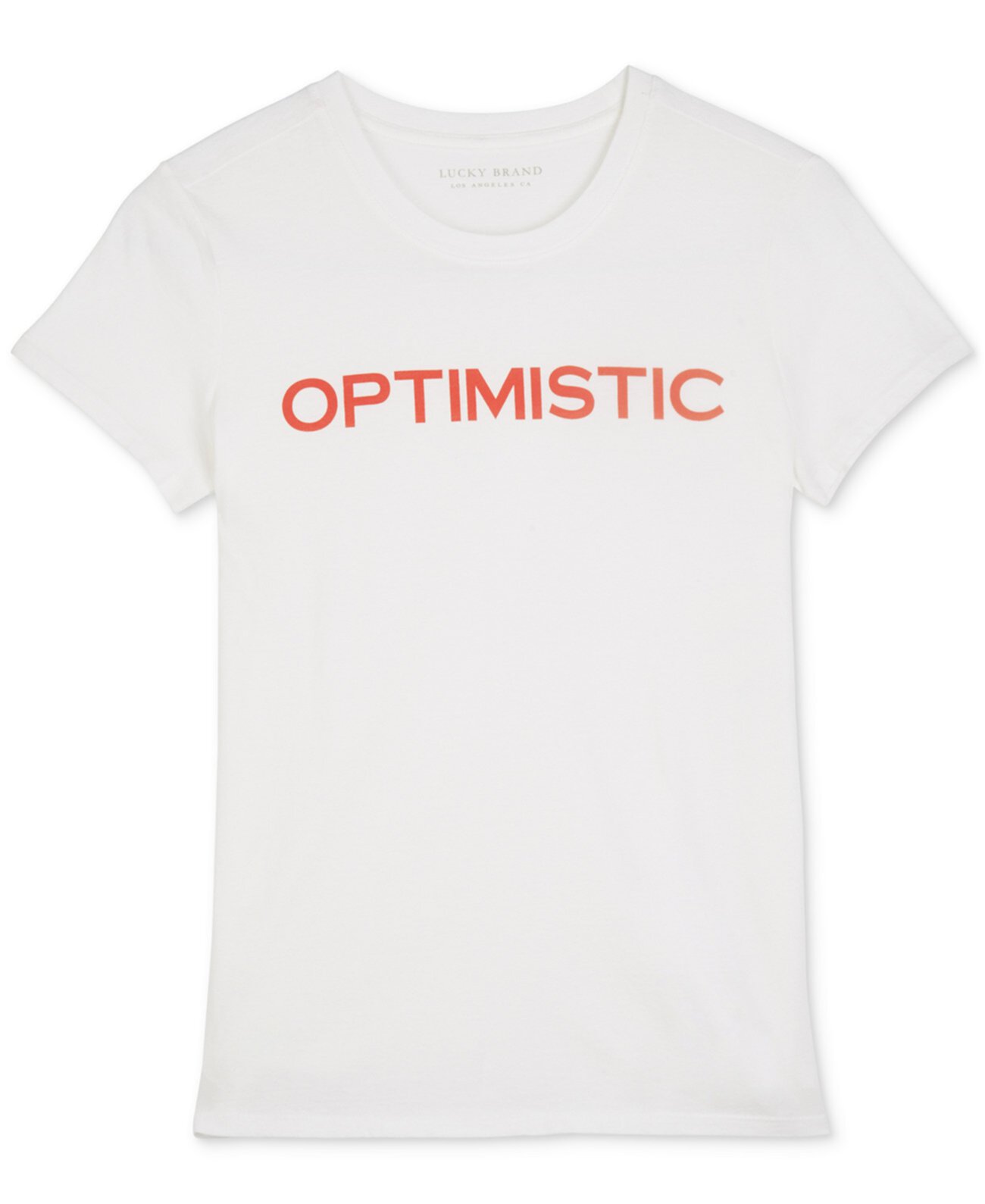 Хлопковая футболка с оптимистичным рисунком Lucky Brand