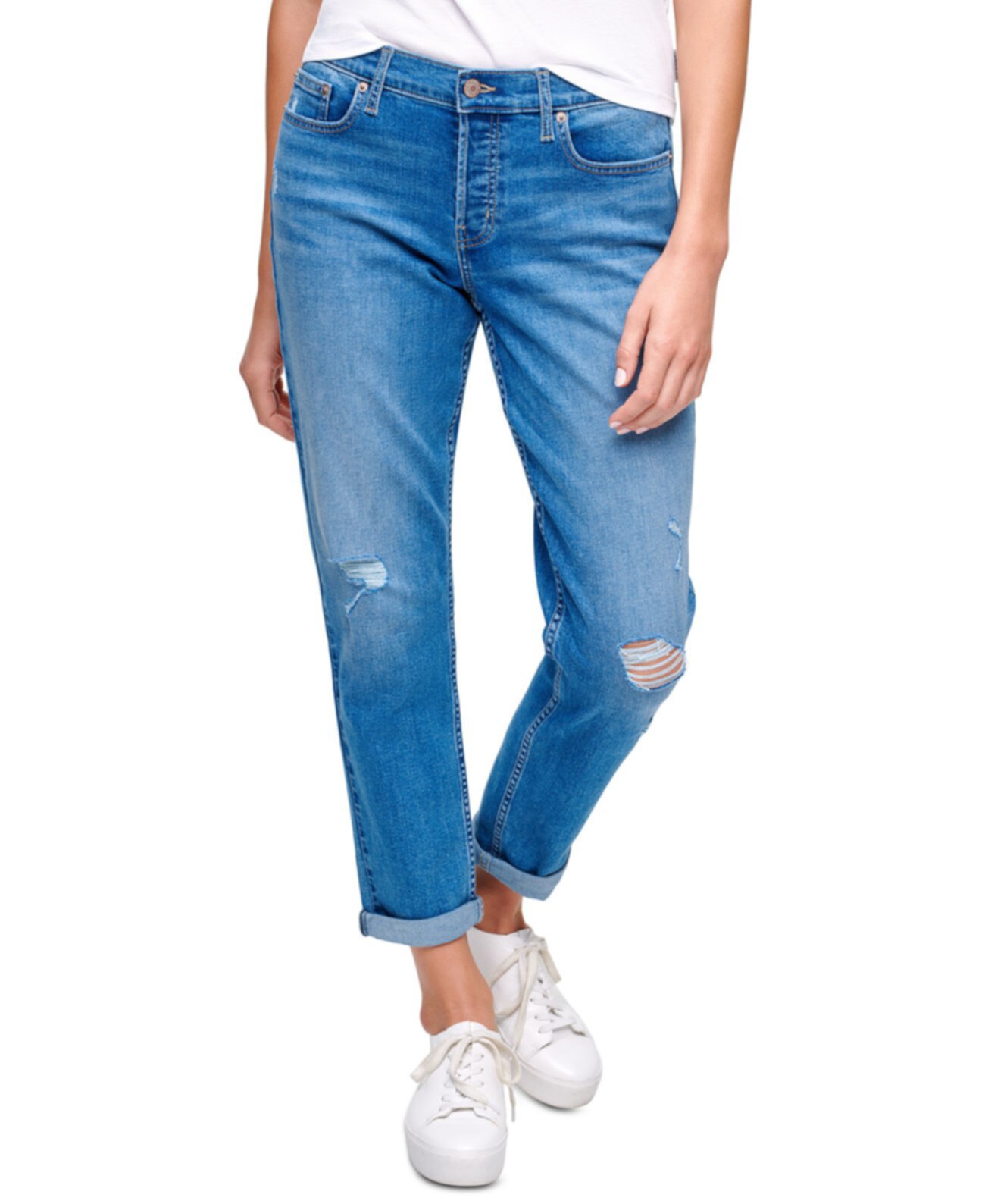 Рваные джинсы с манжетами Calvin Klein