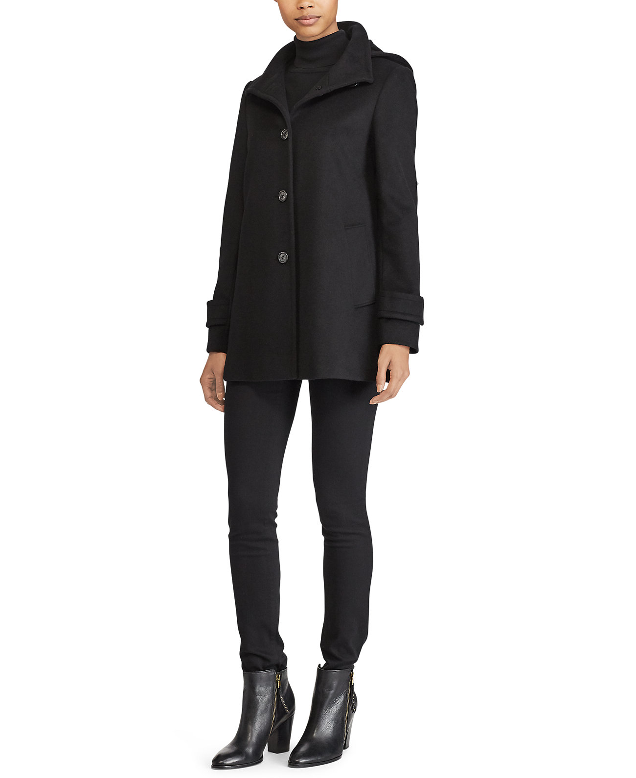 Пальто с капюшоном из смесовой шерсти, созданное для Macy's Ralph Lauren