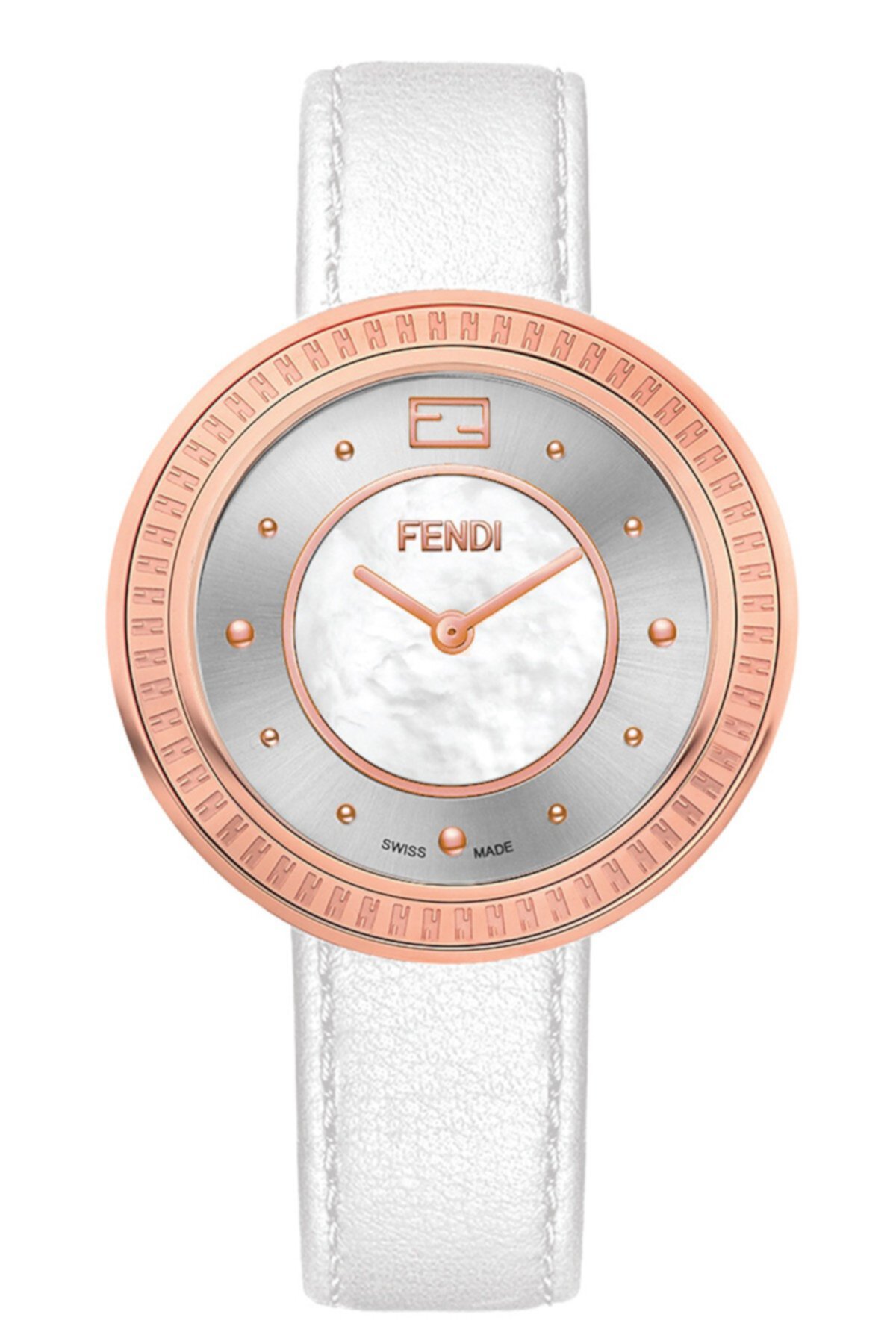 Женские наручные часы с браслетом из натурального меха лисы из нержавеющей стали, 36 мм FENDI