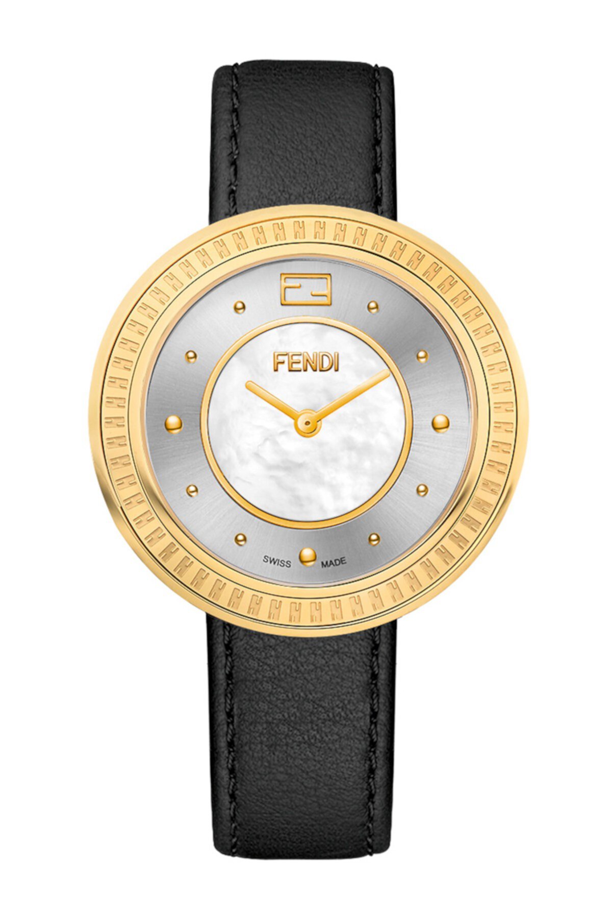 Женские часы с кожаным ремешком из нержавеющей стали, 36 мм FENDI