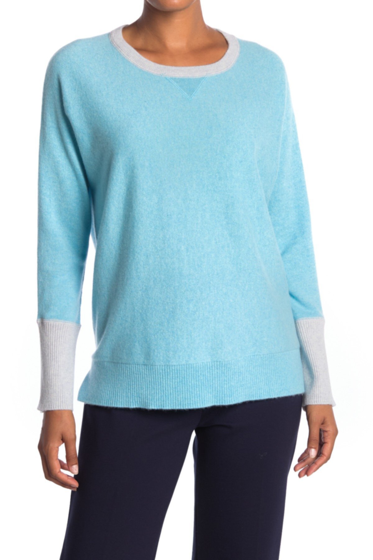 Кашемировый свитер High / Low с цветными блоками Kinross