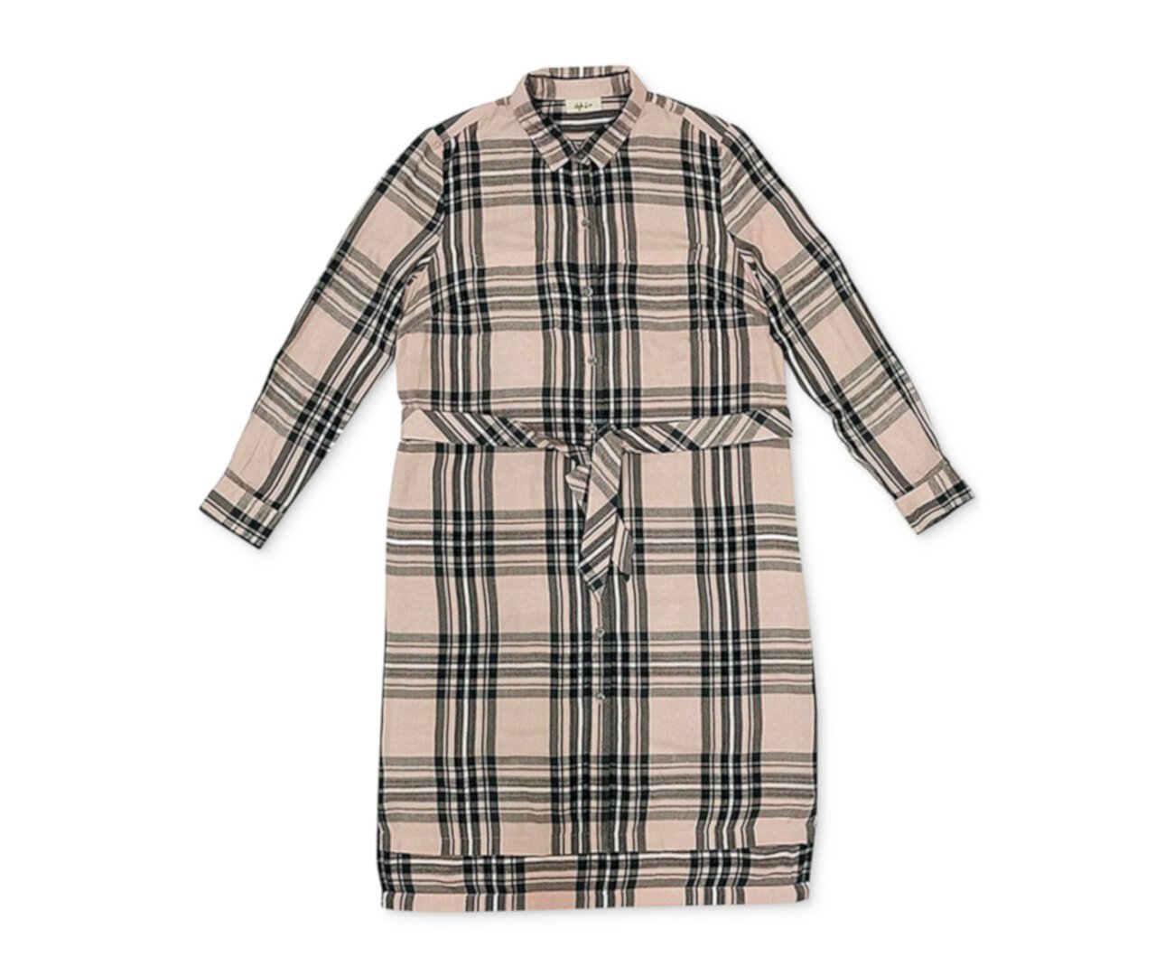 Клетчатое платье-рубашка, созданное для Macy's Style & Co
