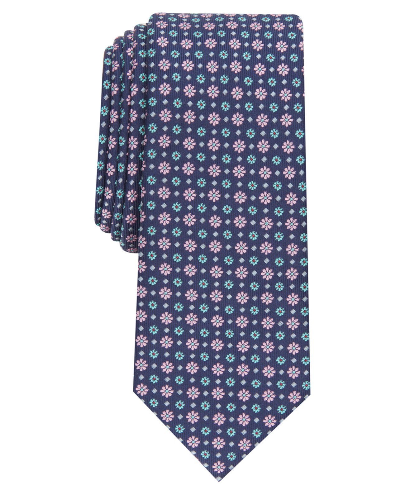 Мужской узкий галстук с аккуратным цветочным принтом, созданный для Macy's Bar III