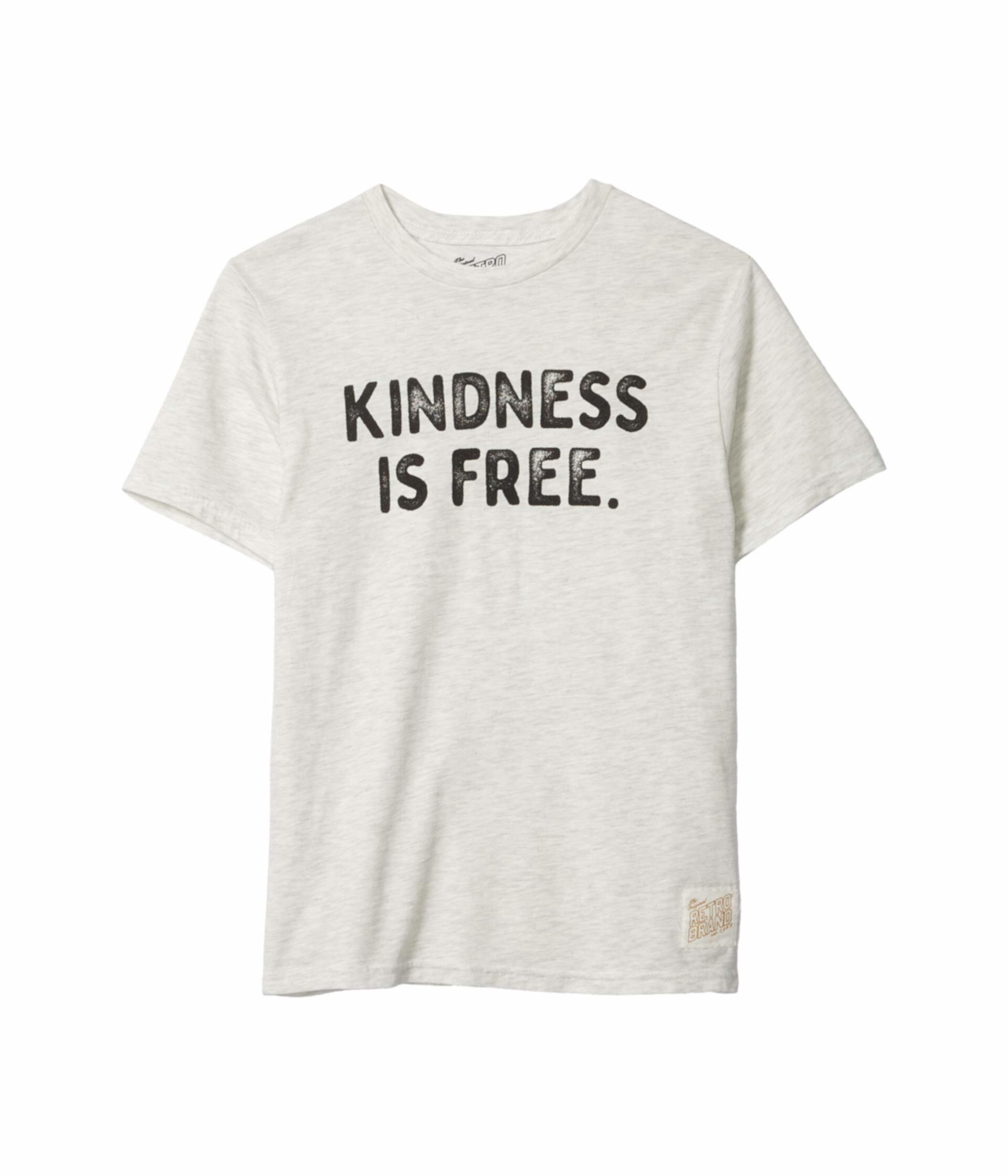Винтажная футболка Tri-Blend Kindness Is Free (Big Kids) The Original Retro Brand Kids