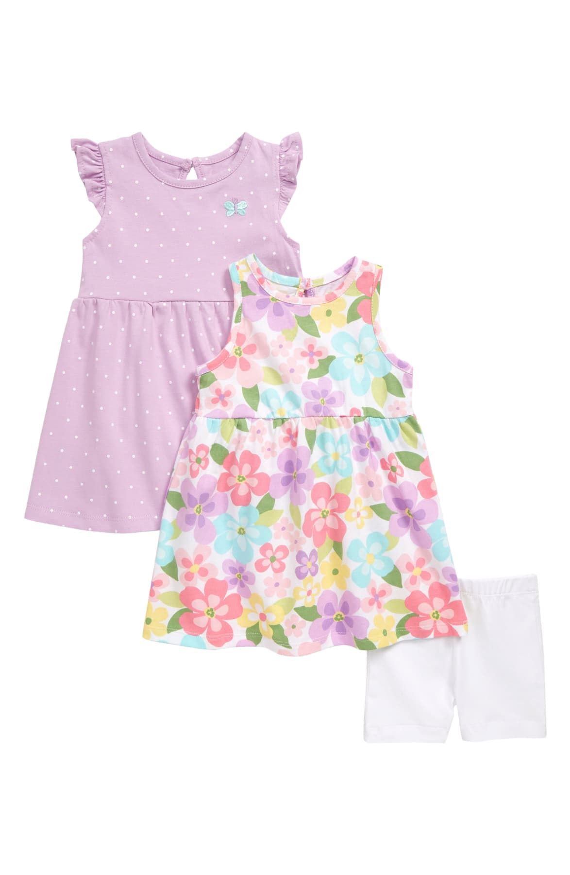 Комплект трикотажных платьев с цветочным рисунком (для маленьких девочек) Little Me