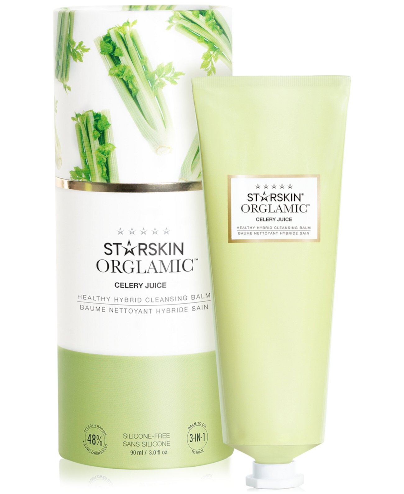 Здоровый гибридный очищающий бальзам Orglamic Celery Juice Healthy Hybrid Cleansing Balm STARSKIN