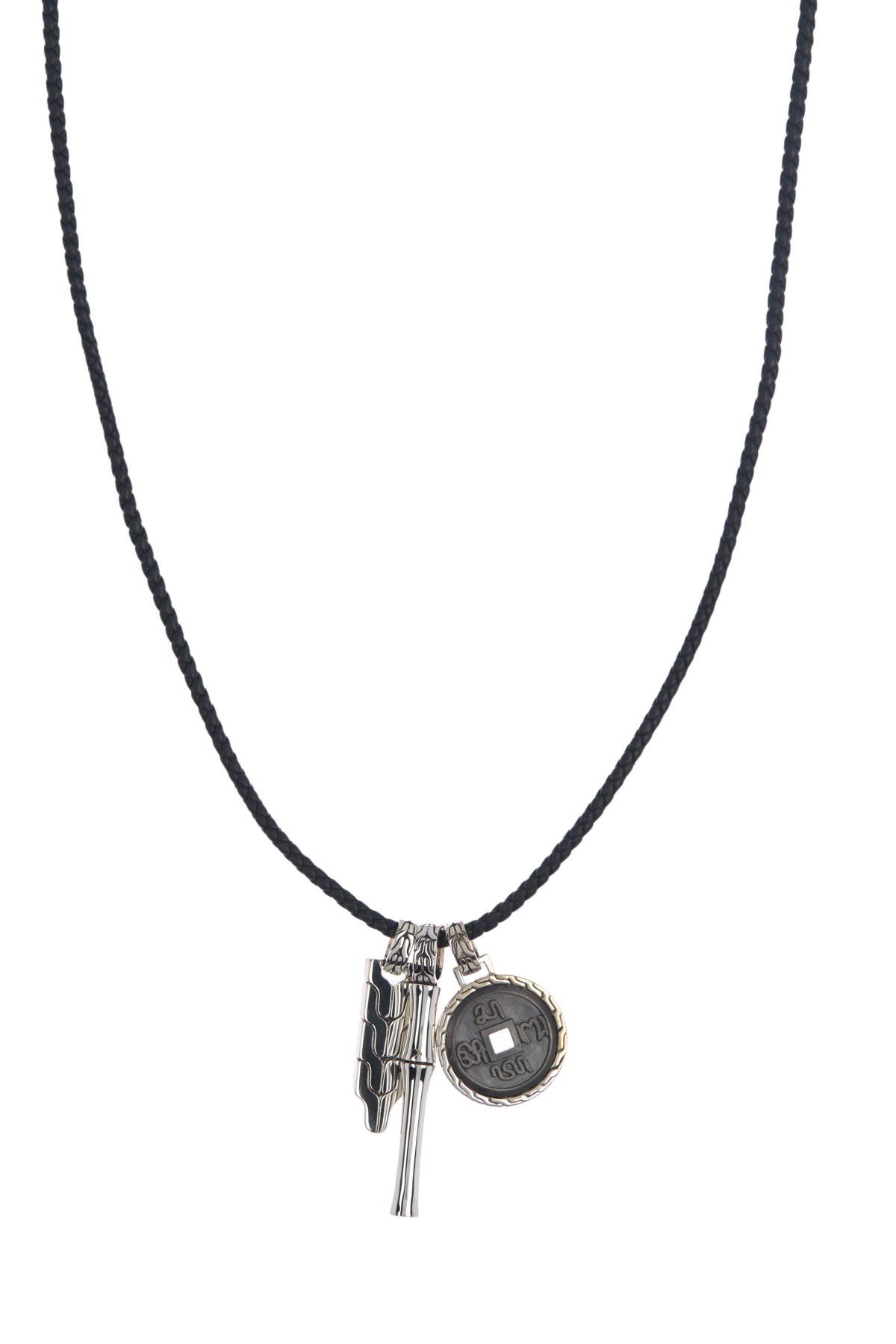Серебряное ожерелье-амулет в форме бамбука JOHN HARDY