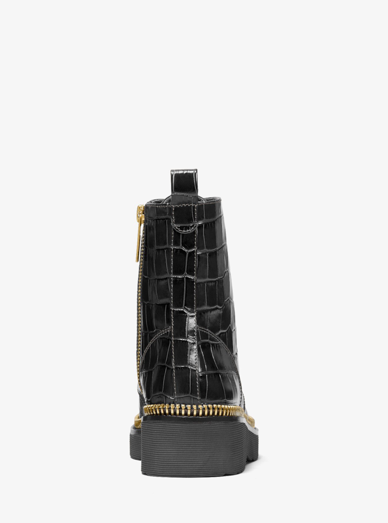 Боевые ботинки Haskell с тиснением под кожу крокодила Michael Kors