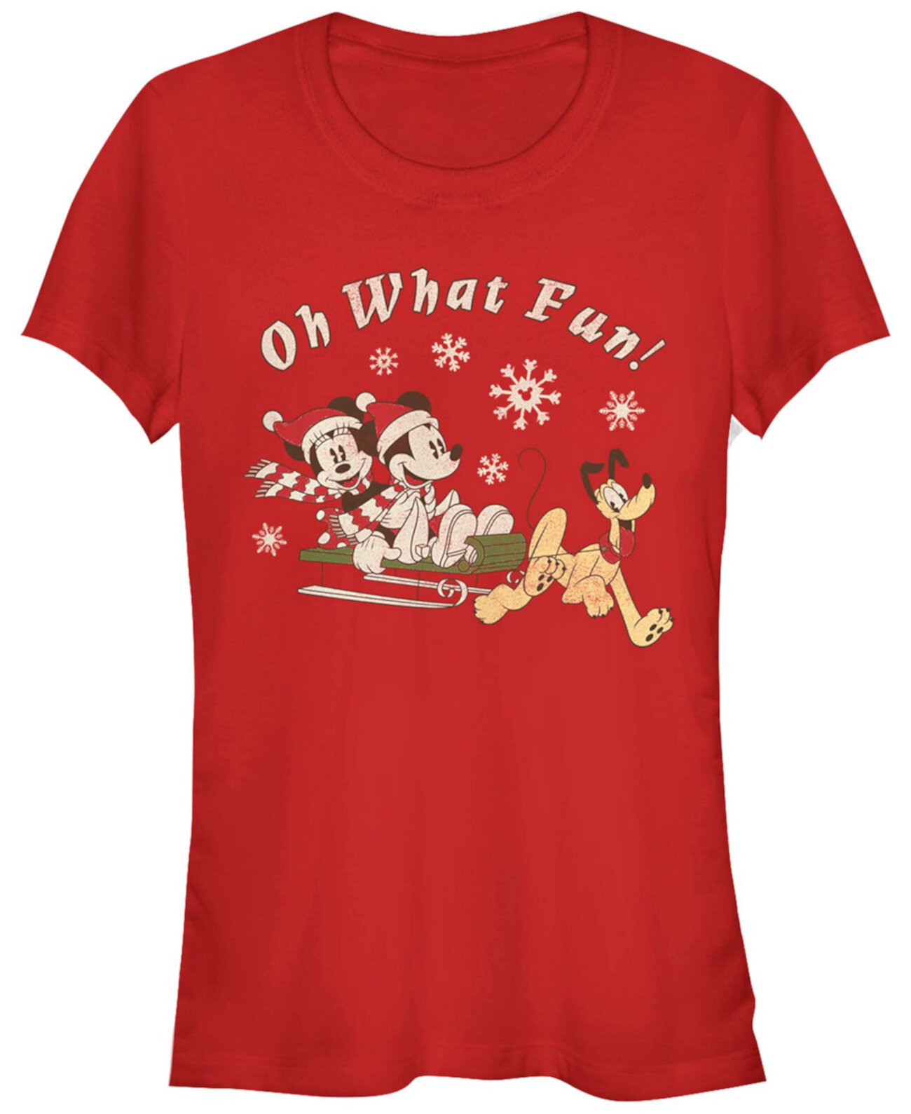 Женская классическая футболка с короткими рукавами Disney Mickey Sled Dog Group FIFTH SUN