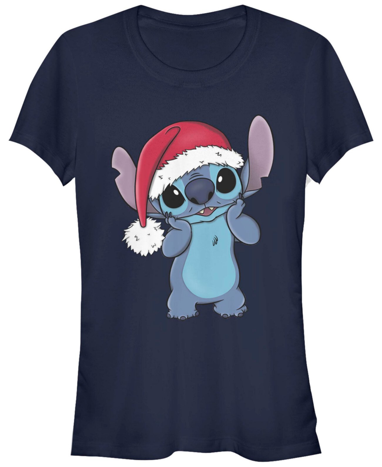 Женская футболка с короткими рукавами в стиле Disney Stitch в шапке Санта-Клауса FIFTH SUN