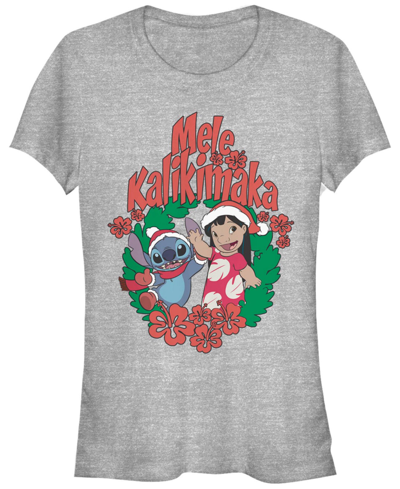 Женская футболка с коротким рукавом Disney Lilo Stitch Mele Kalikimaka Stitch FIFTH SUN