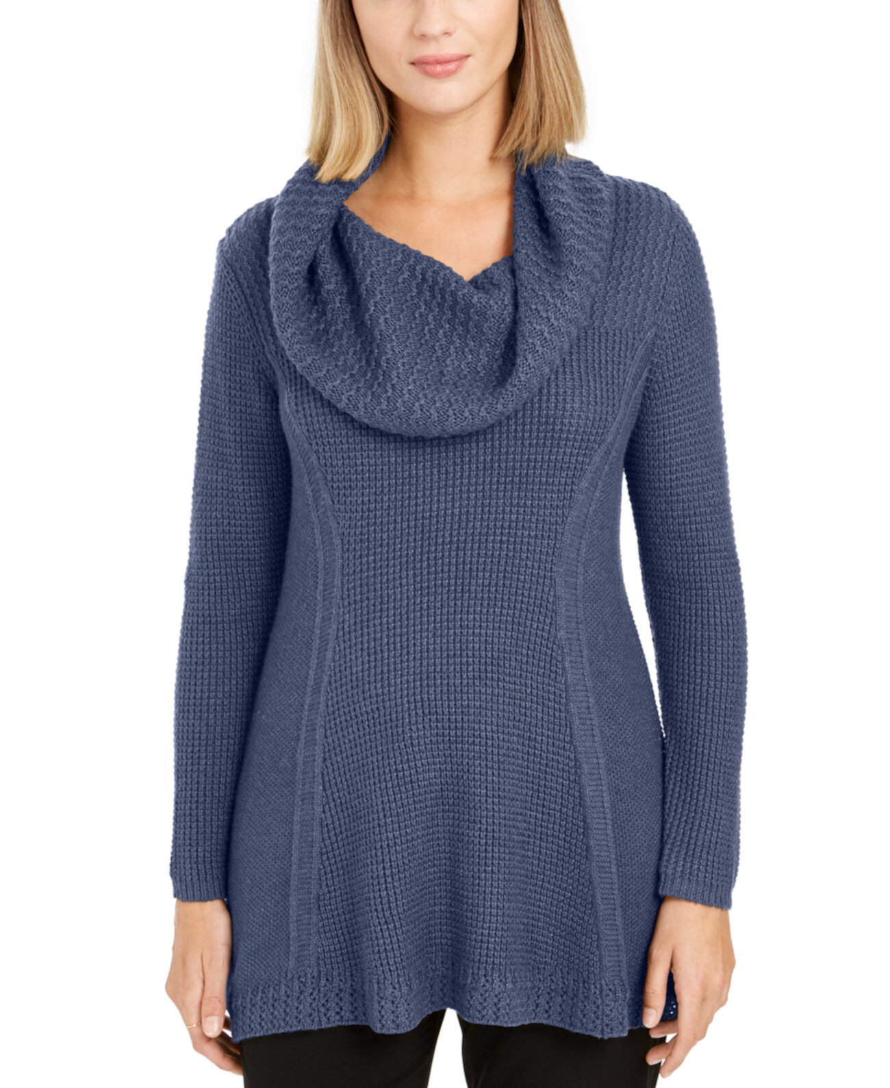 Вафельный свитер с хомутом, созданный для Macy's Style & Co