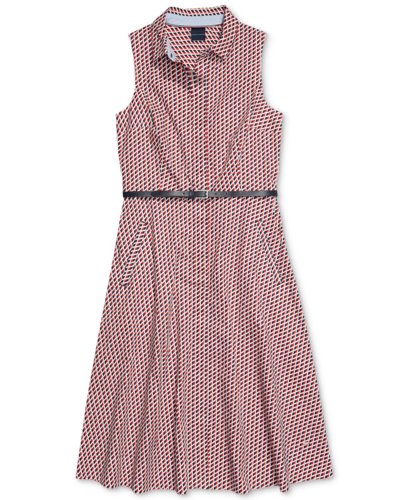 Платье-рубашка с принтом и поясом Tommy Hilfiger