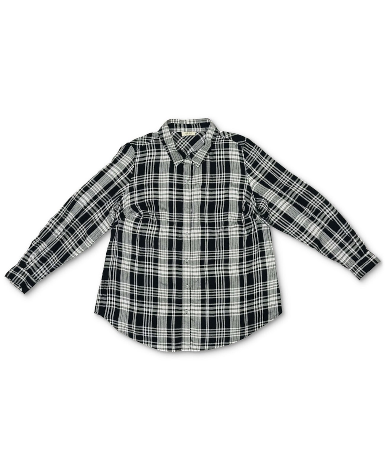 Маленькая рубашка с воротником из твила в клетку, созданная для Macy's Style & Co