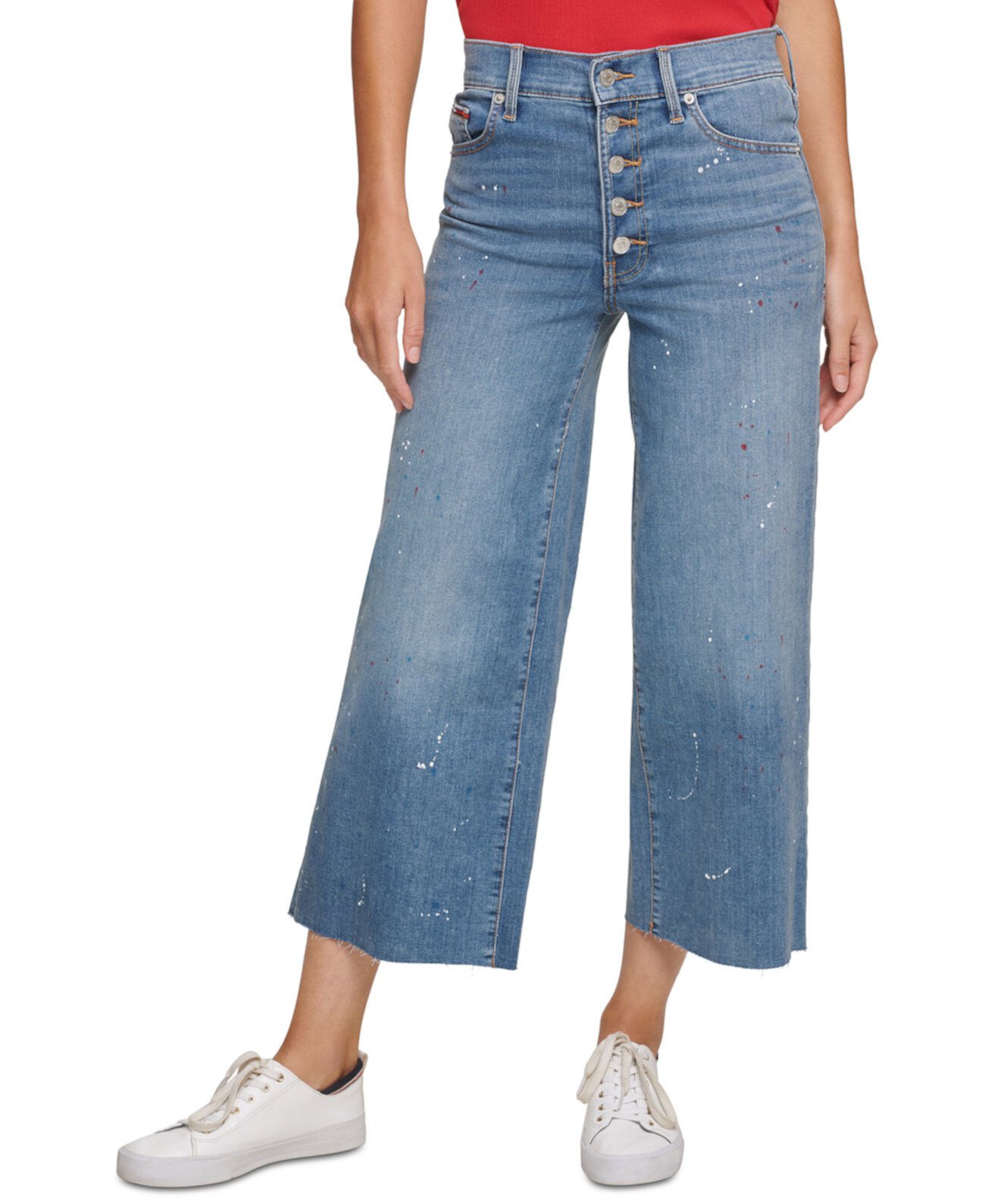 Укороченные широкие джинсы Splatter Tommy Jeans
