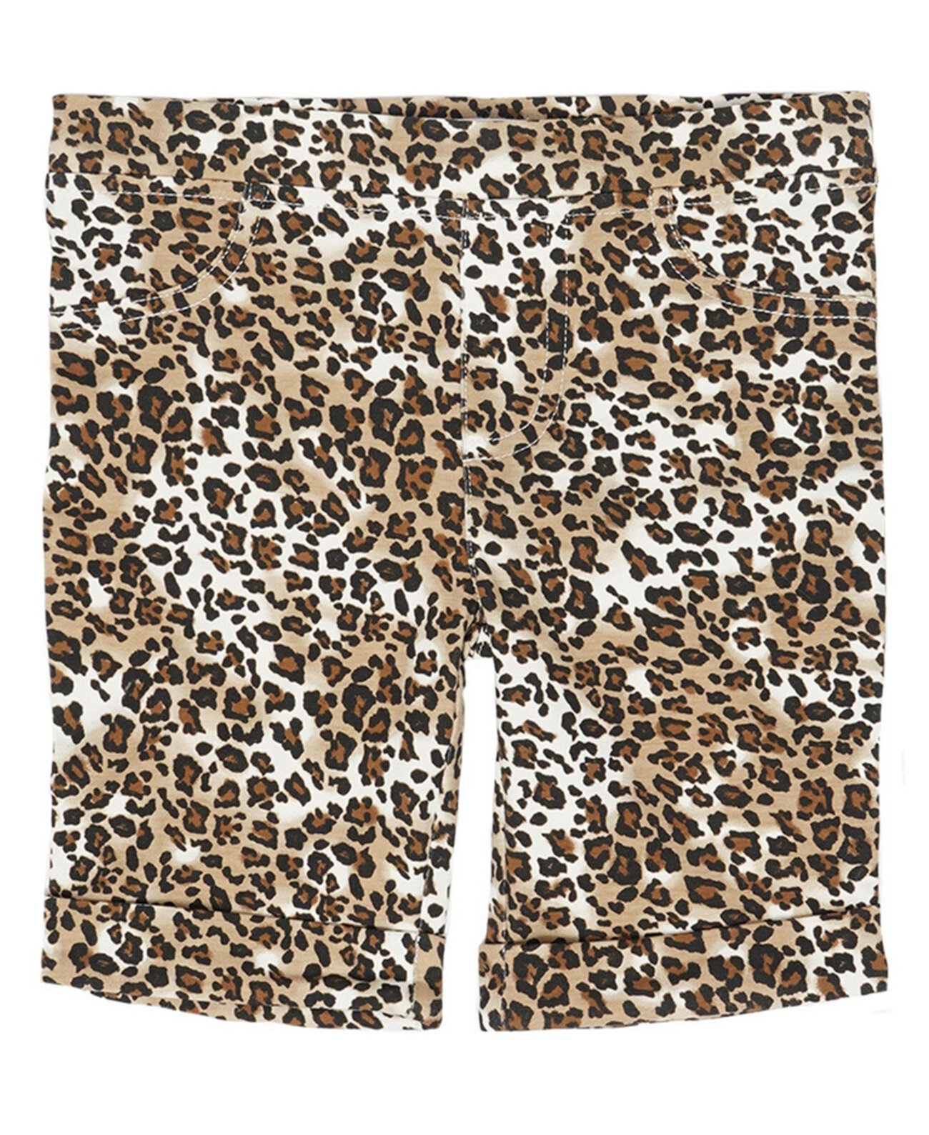 Трикотажные шорты-бермуды с леопардовым принтом Little Girls All and Match Epic Threads