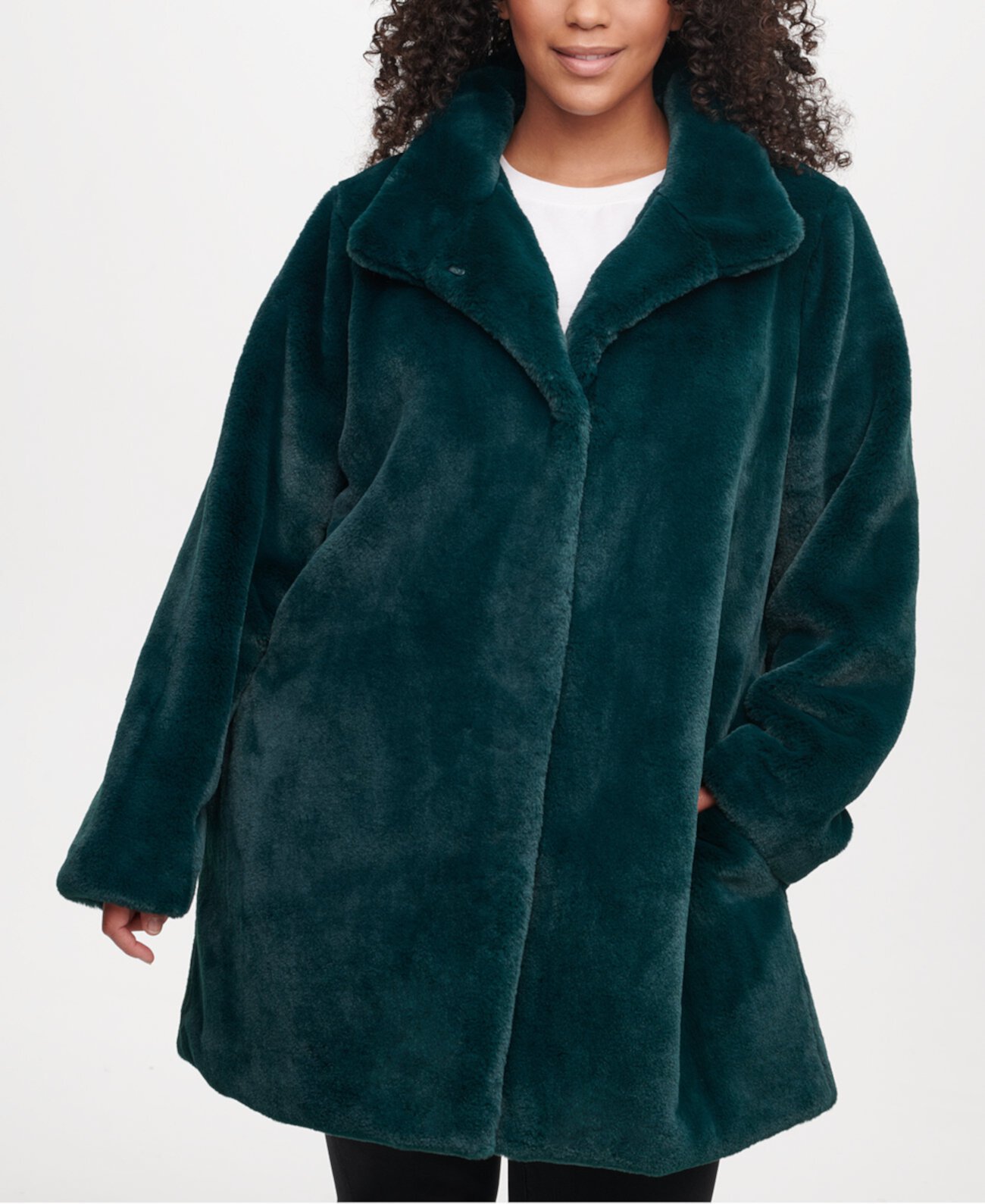 Пальто из искусственного меха больших размеров Calvin Klein