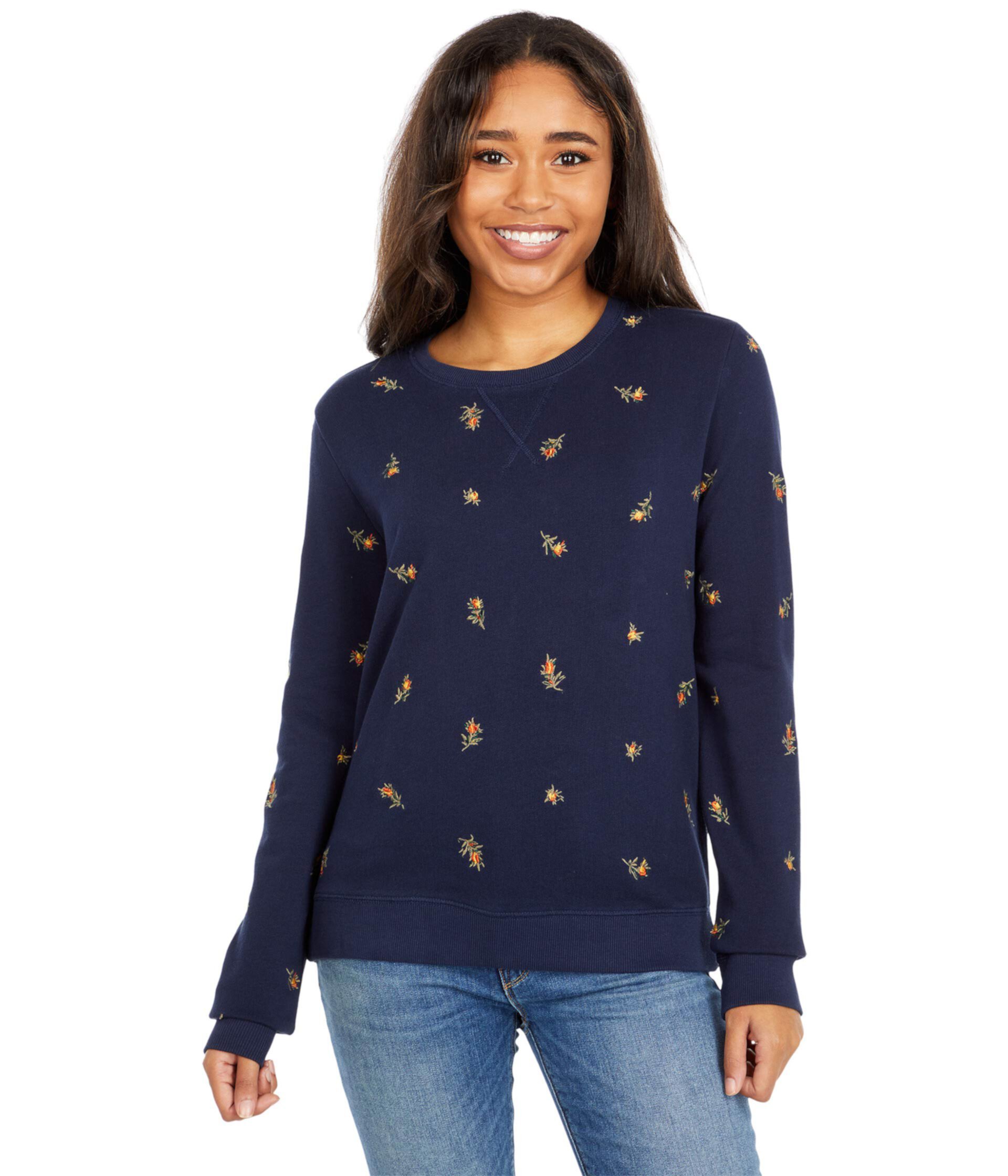 Пуловер с вышивкой и круглым вырезом Lucky Brand