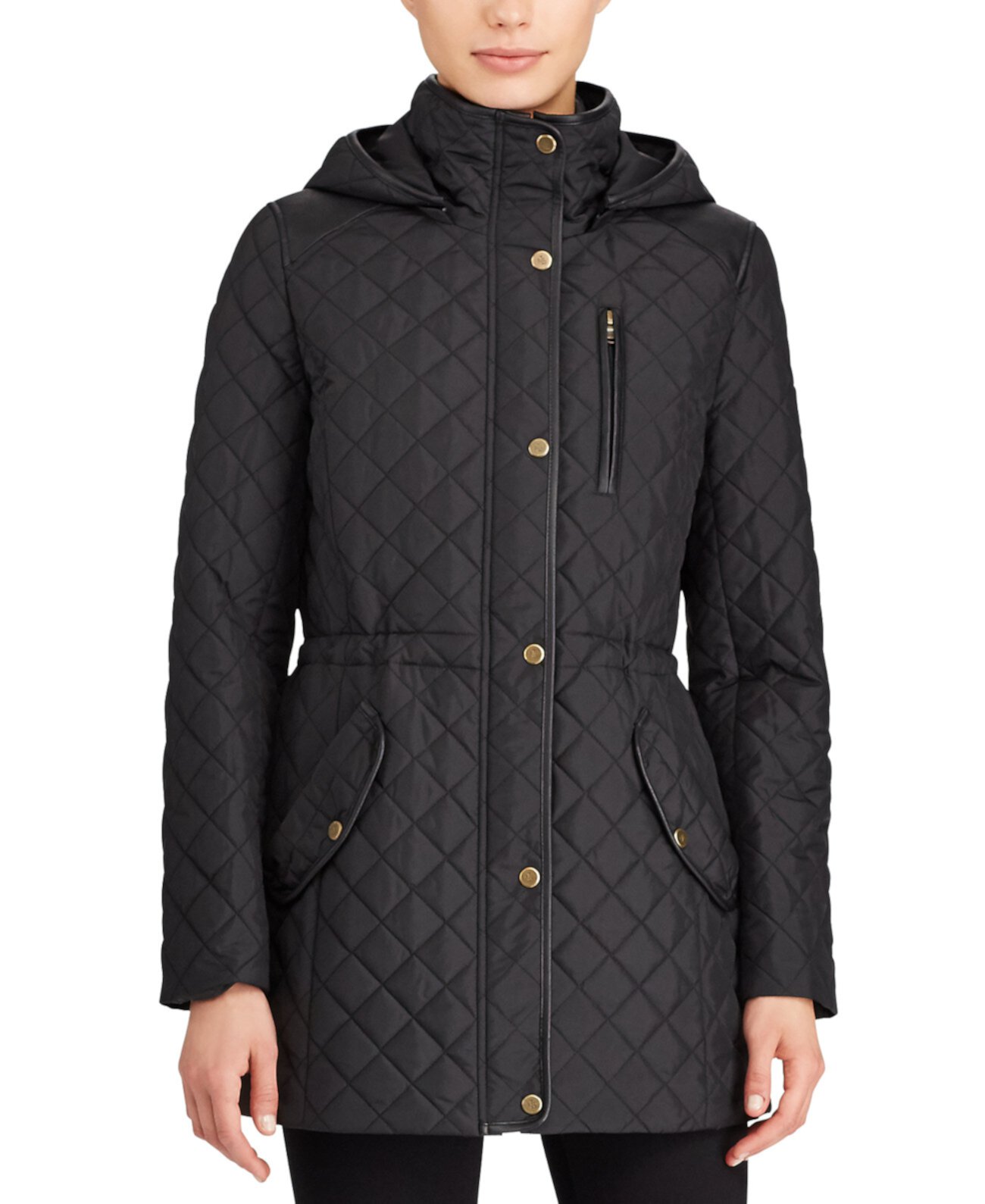 Стеганое пальто-анорак с капюшоном Petite, созданное для Macy's Ralph Lauren