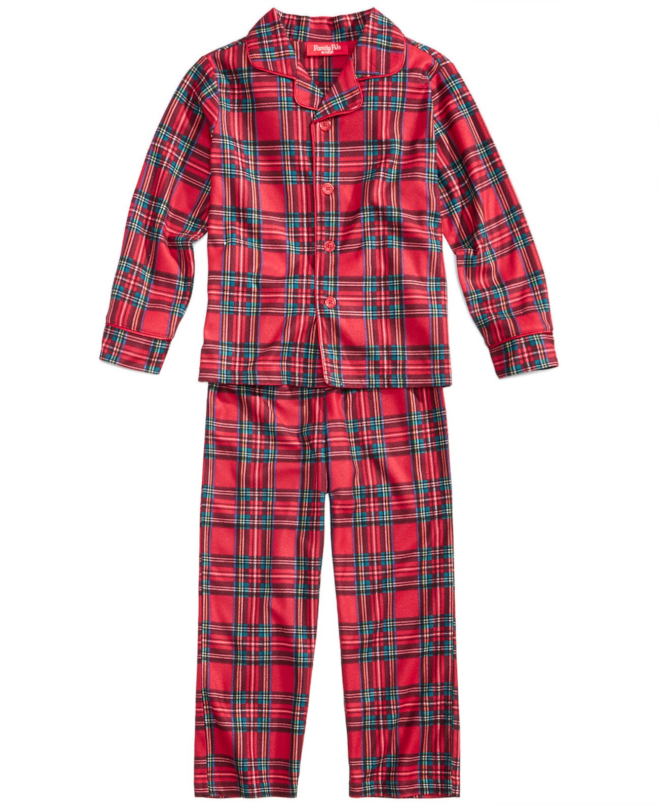 Matching Kids Brinkley Plaid Pyjama Set, созданный для Macy's Family Pajamas