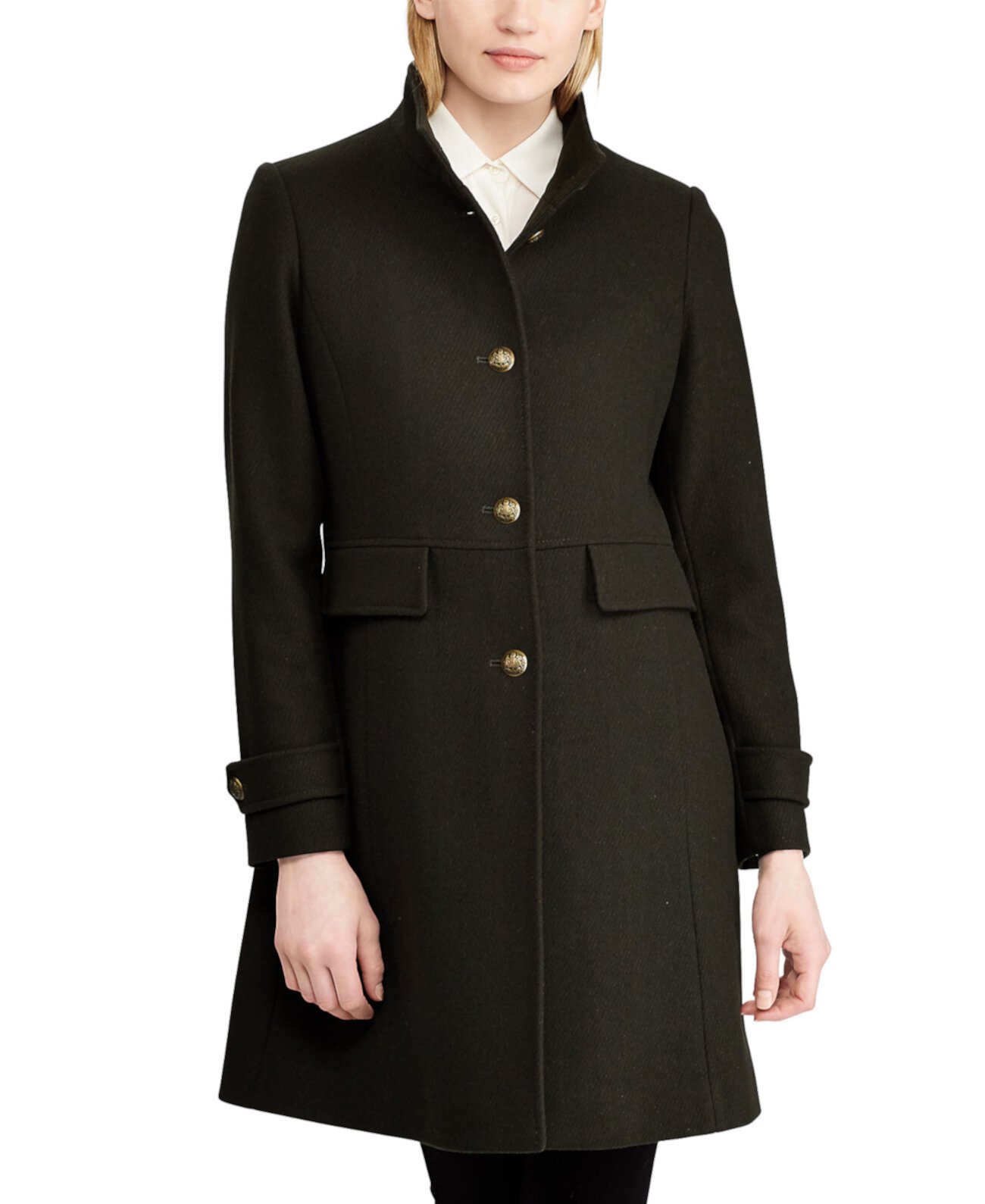 Однобортное шерстяное пальто Walker Ralph Lauren