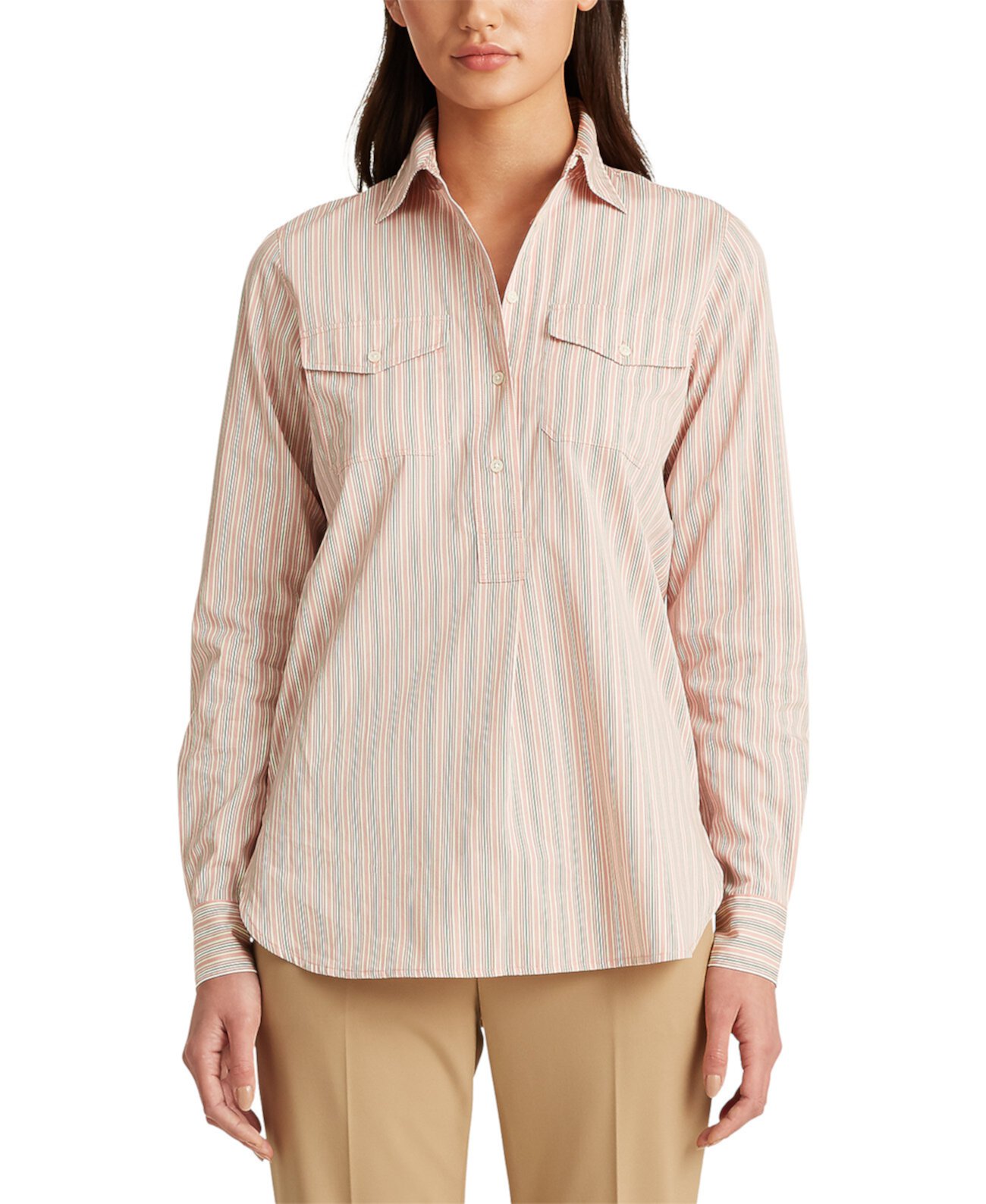 Маленькая рубашка из хлопка в полоску Ralph Lauren