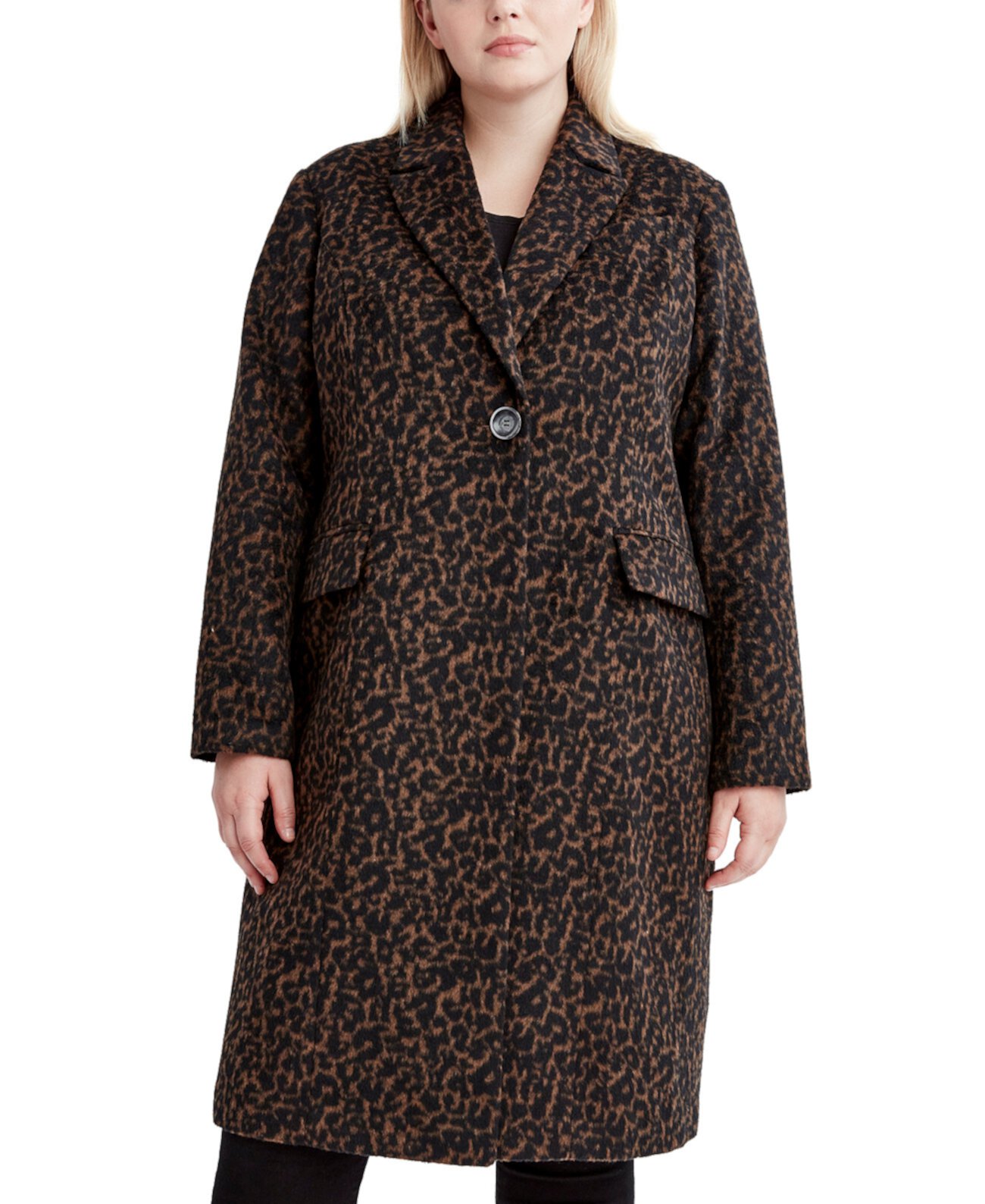 Куртка большого размера с леопардовым принтом, созданная для Macy's Tahari