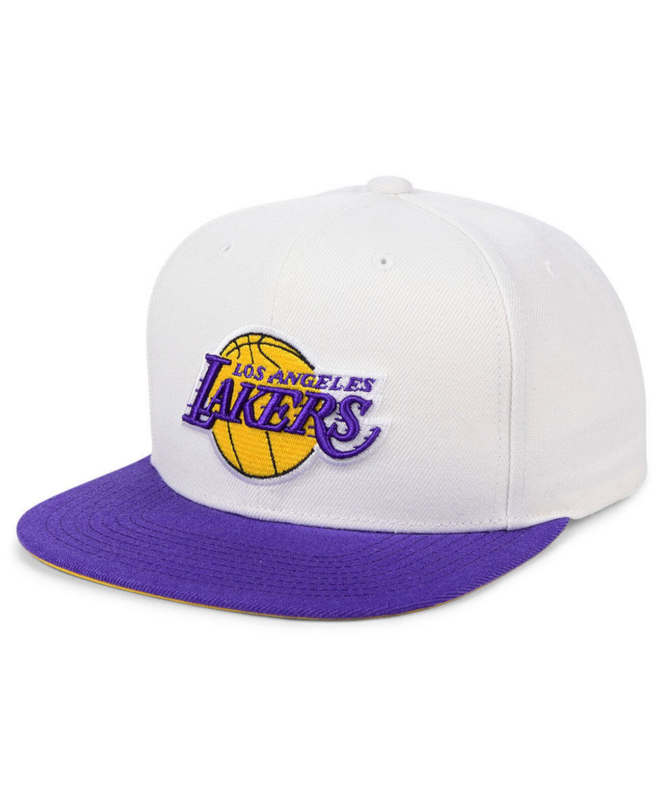Двухцветная классическая бейсболка Los Angeles Lakers с бахромой Mitchell & Ness