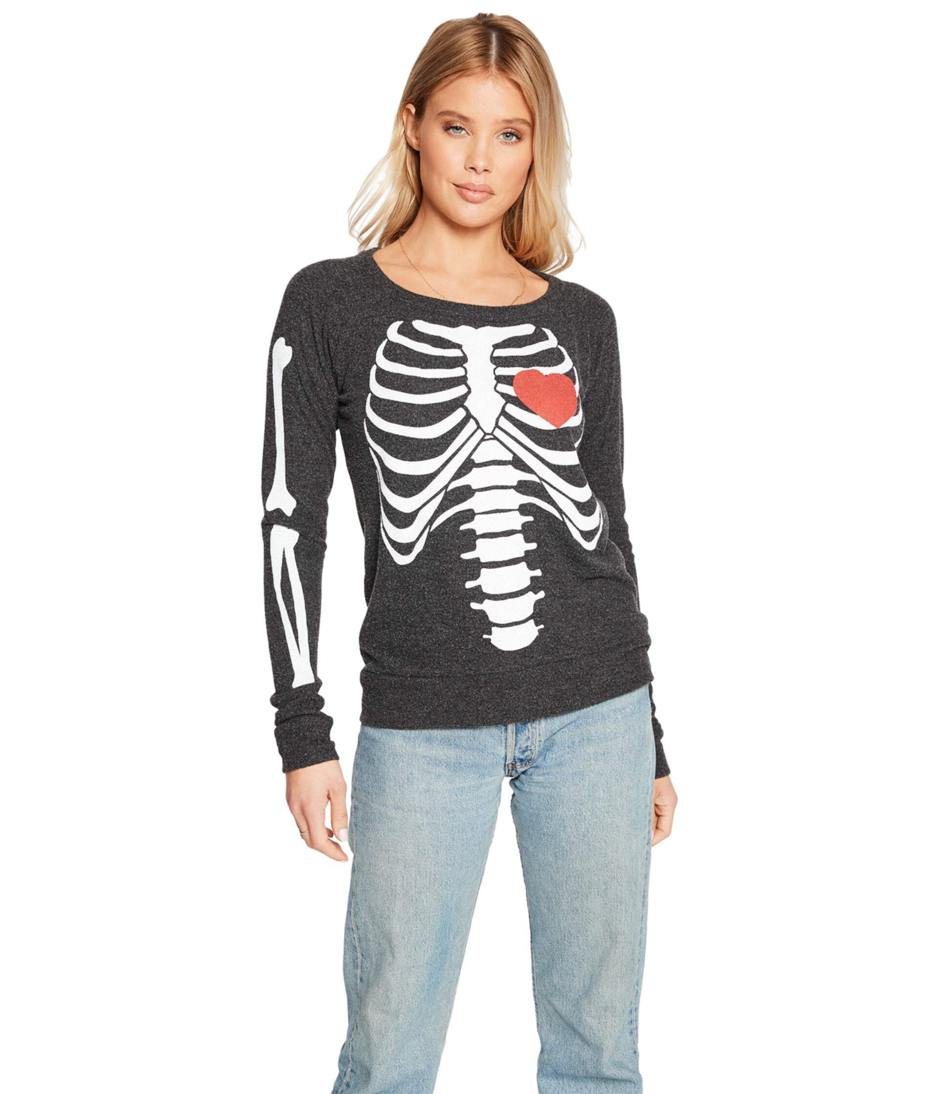 Вязаный пуловер реглан с длинными рукавами "Bones" Love Chaser