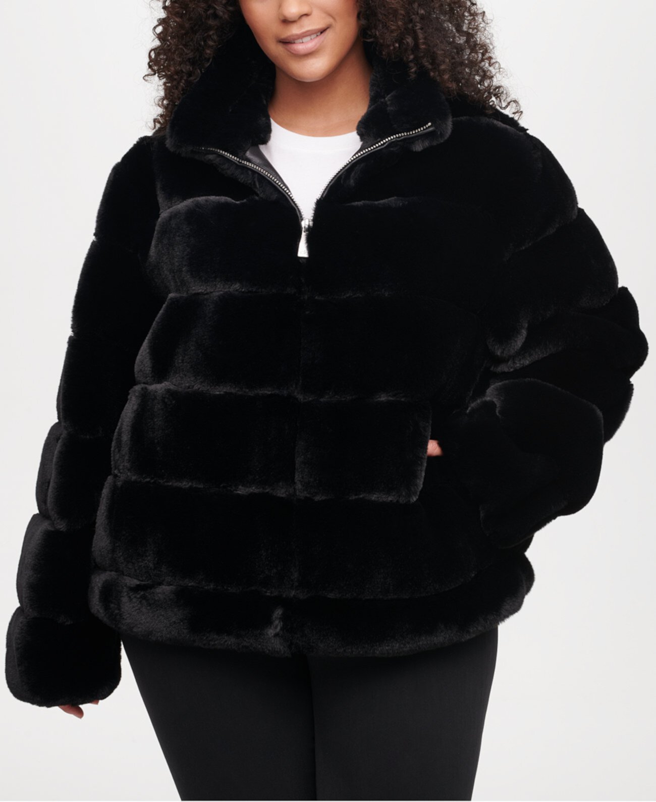 Пальто из искусственного меха больших размеров Calvin Klein