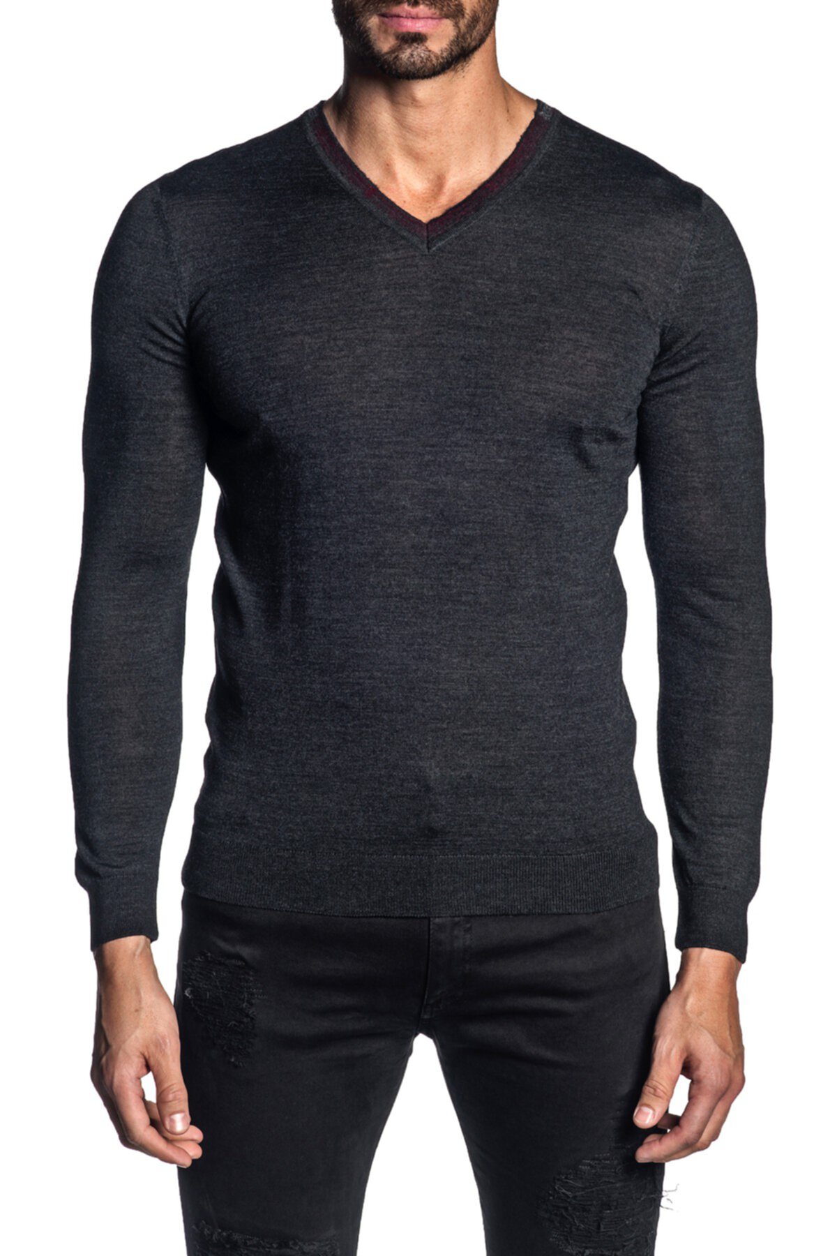 Вязаный пуловер с V-образным вырезом Jared Lang