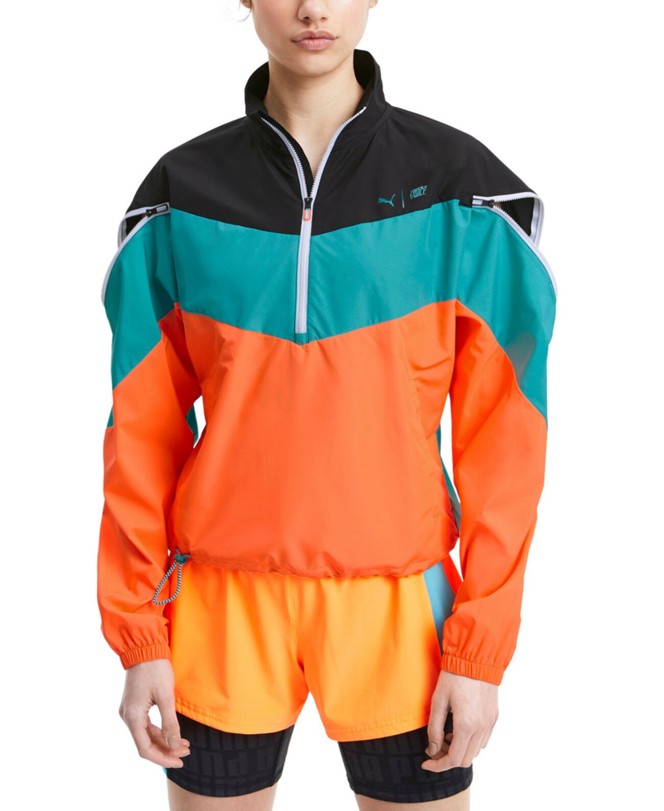 Куртка для тренинга Train First Mile Xtreme с цветными блоками и половинной молнией PUMA