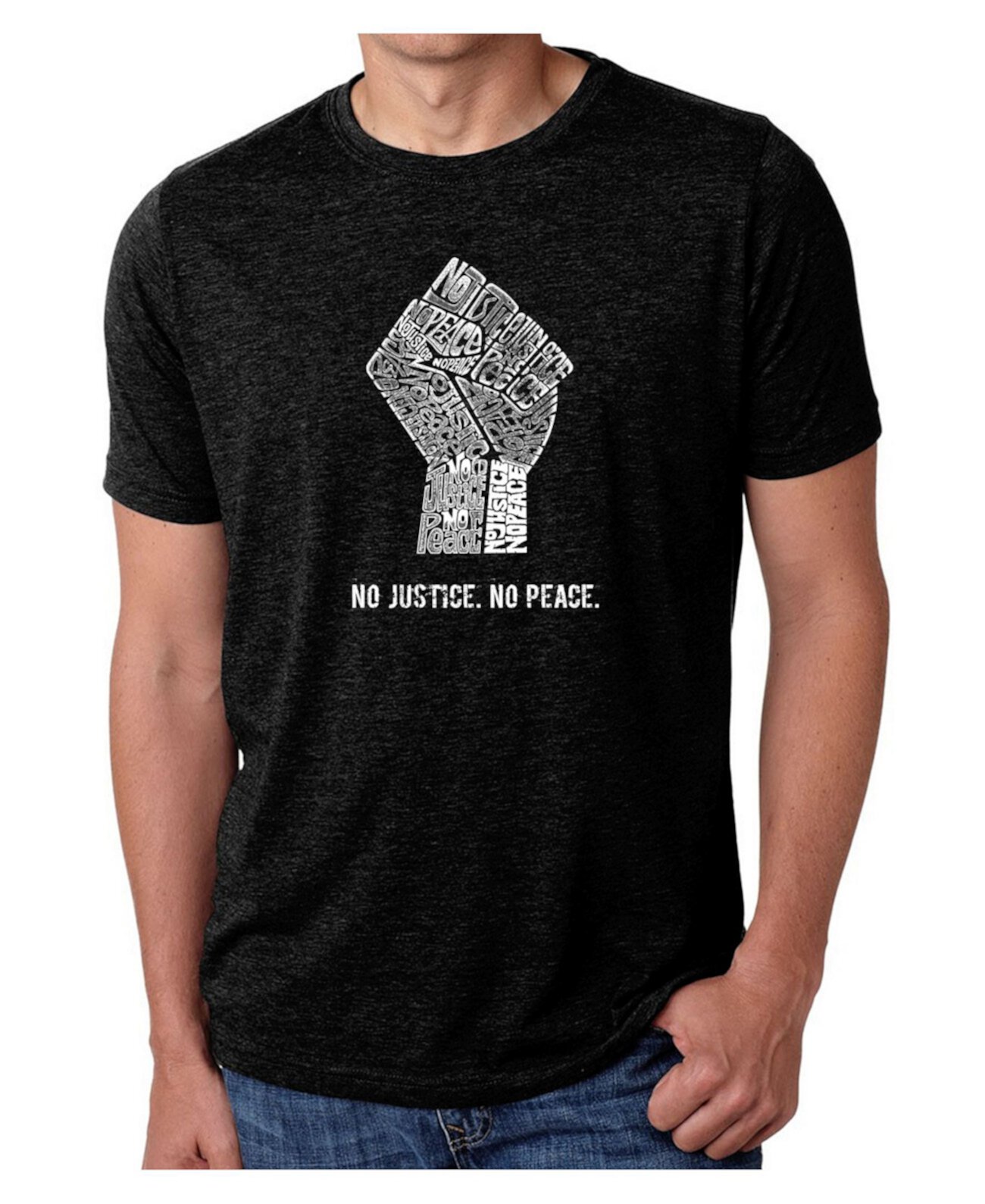 Мужская футболка Premium Word Art No Justice No Peace LA Pop Art