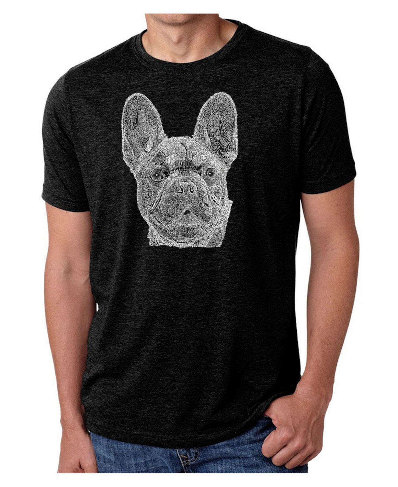 Мужская футболка Premium Word Art French Bulldog LA Pop Art